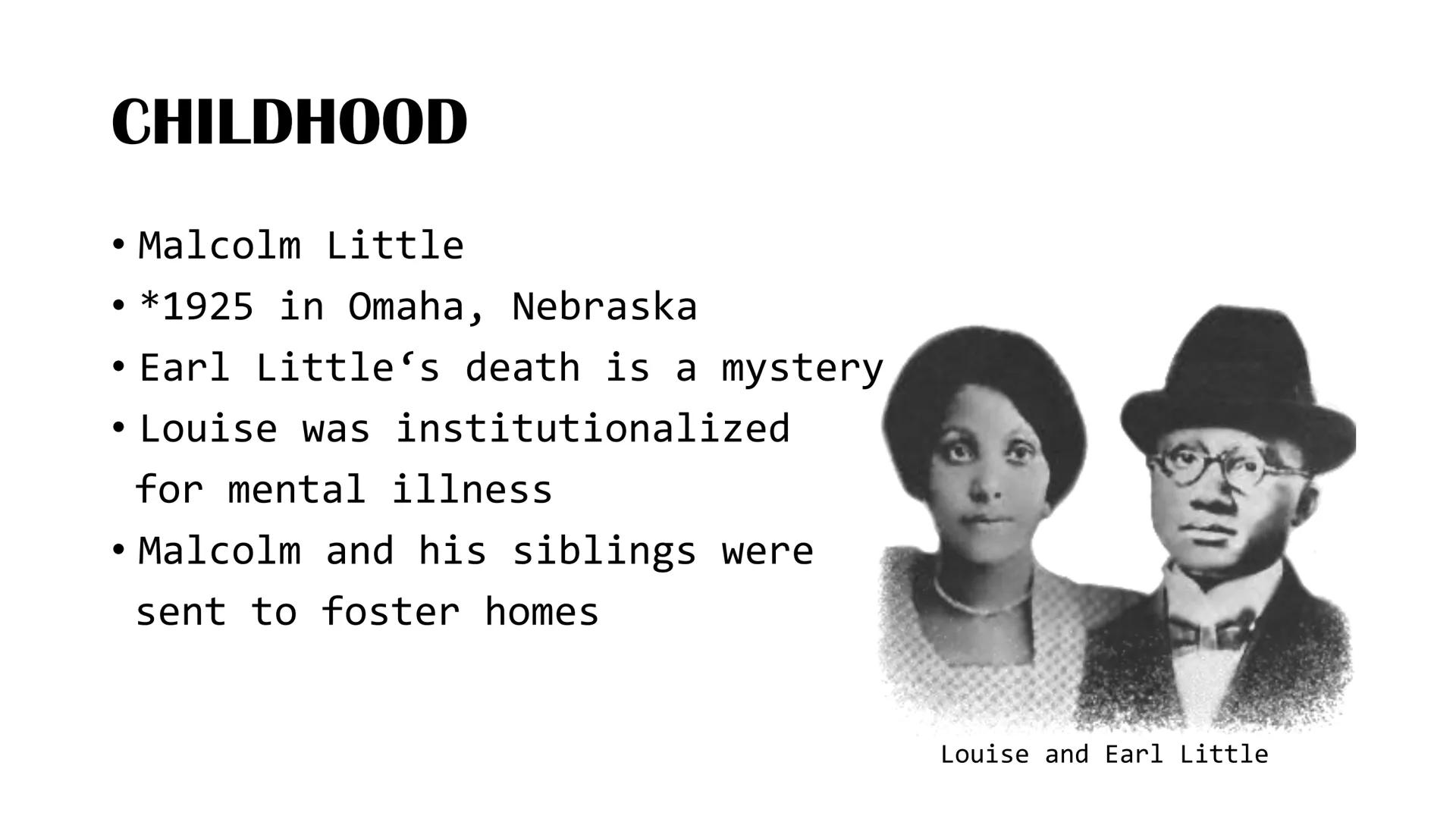 "I have a
dream..."
-Martin Luther King
"No."
-Rosa Parks when she was
asked to give her bus
seat to a white person MALCOLM X
A RADICAL ACT