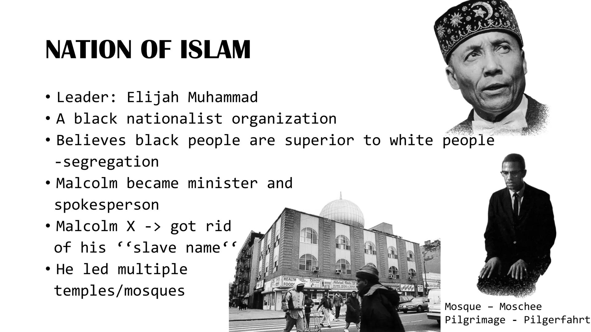 "I have a
dream..."
-Martin Luther King
"No."
-Rosa Parks when she was
asked to give her bus
seat to a white person MALCOLM X
A RADICAL ACT