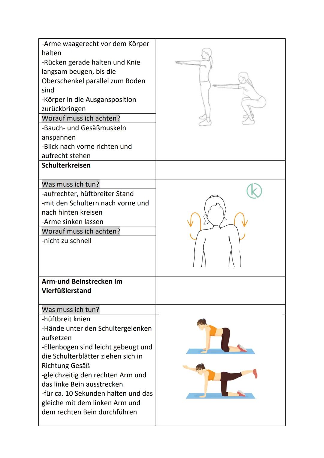 Übung und Beschreibung
Butt Kicks
Was muss ich tun?
-ziehe abwechselnd die Fersen an
das Gesäß heran
Worauf muss ich achten?
-Körperspannung