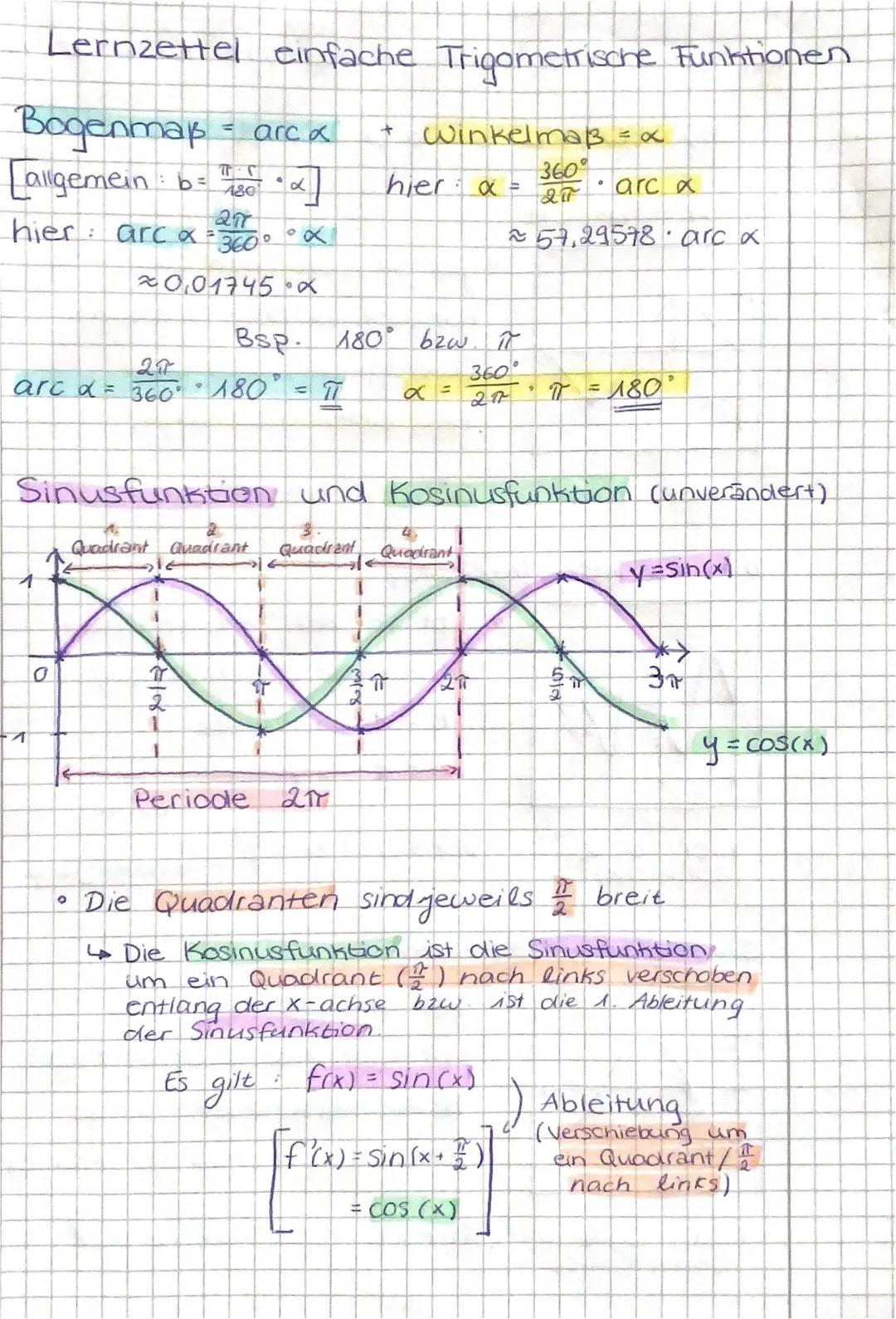 Trigonometrische Funktionen
