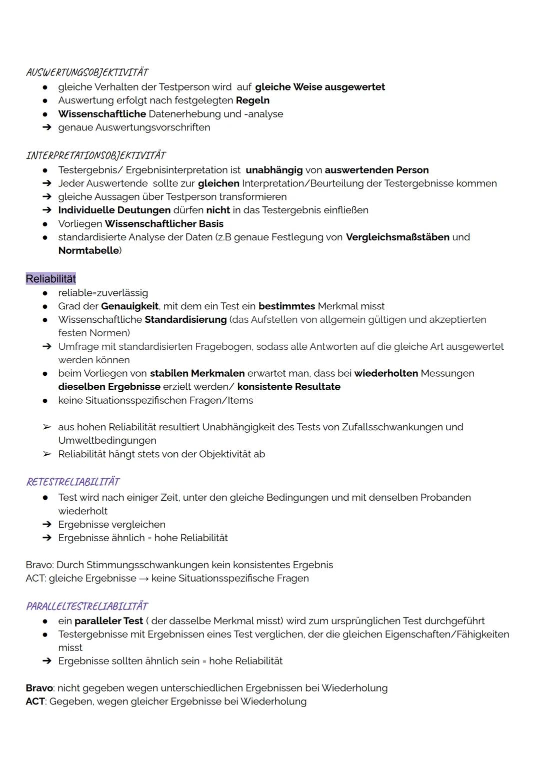 Testgütekriterien
Persönlichkeitstest
Test
* zur Erfassung von Persönlichkeitsmerkmalen und deren Ausprägung
* wissenschaftliches Ro