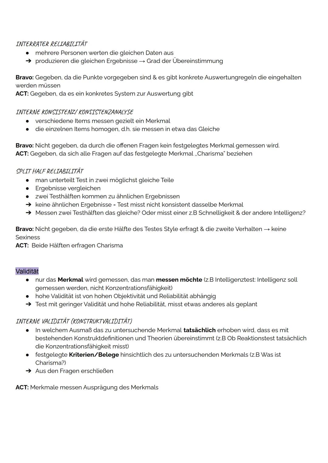 Testgütekriterien
Persönlichkeitstest
Test
* zur Erfassung von Persönlichkeitsmerkmalen und deren Ausprägung
* wissenschaftliches Ro