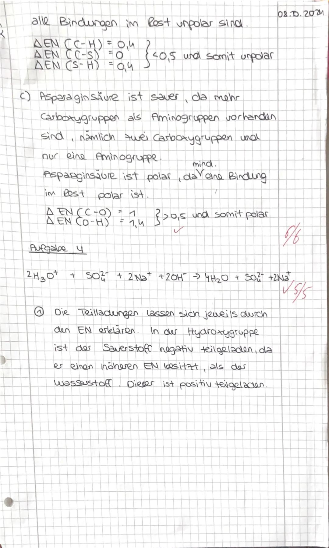 Chemie
Name: Emma
TEST
20/26P 15p
Aufgabe 1)
Zeichne eine beliebige Aminosäure als Strukturformel mit Rest und benenne alle
sichtbaren funkt