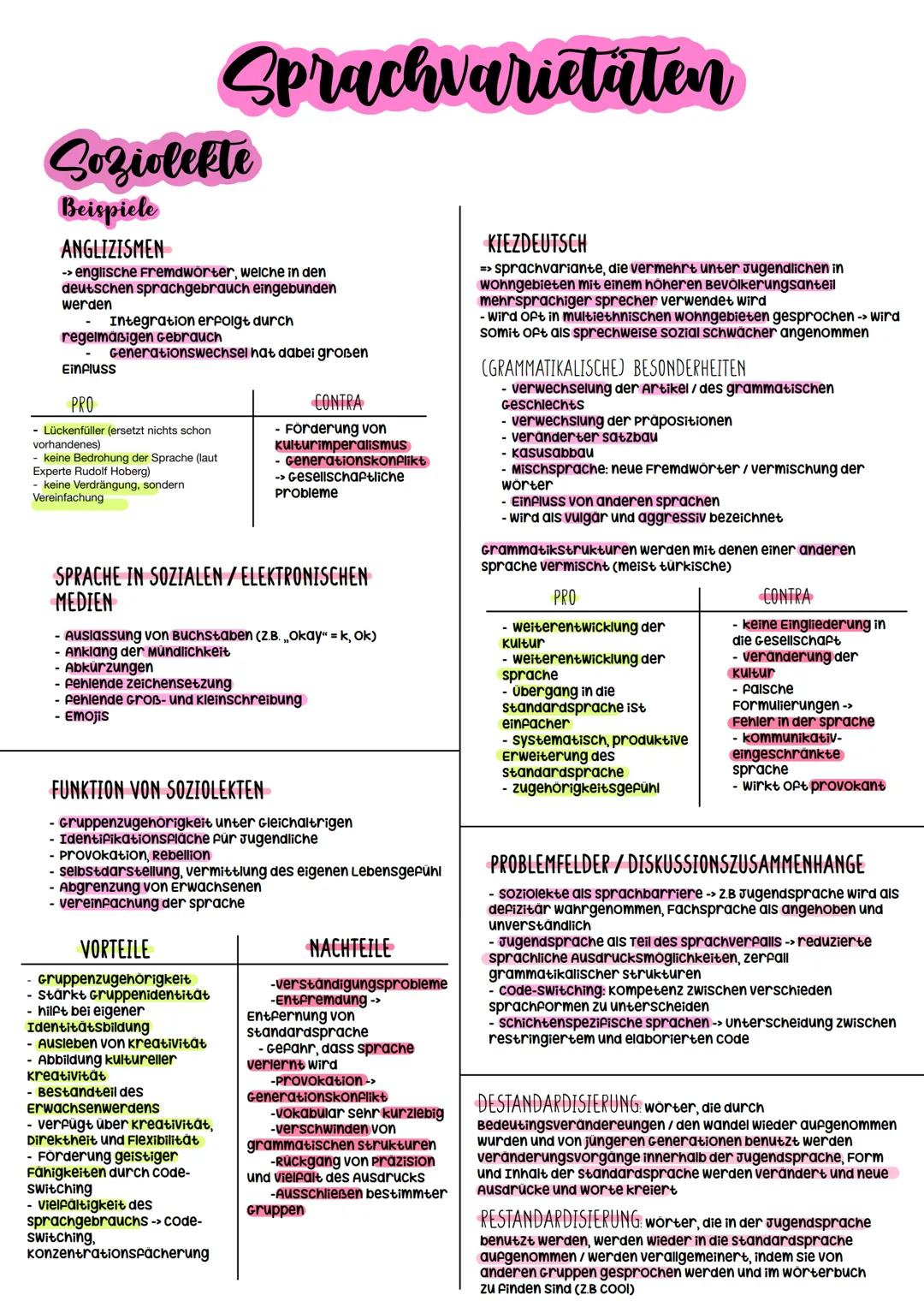 # Sprache
- Kommunikationschance
- spiegelt gesellschaftliche stellung wider
- Identitatsstifter
- Möglichkeit der gesellschaftlichen Teiln