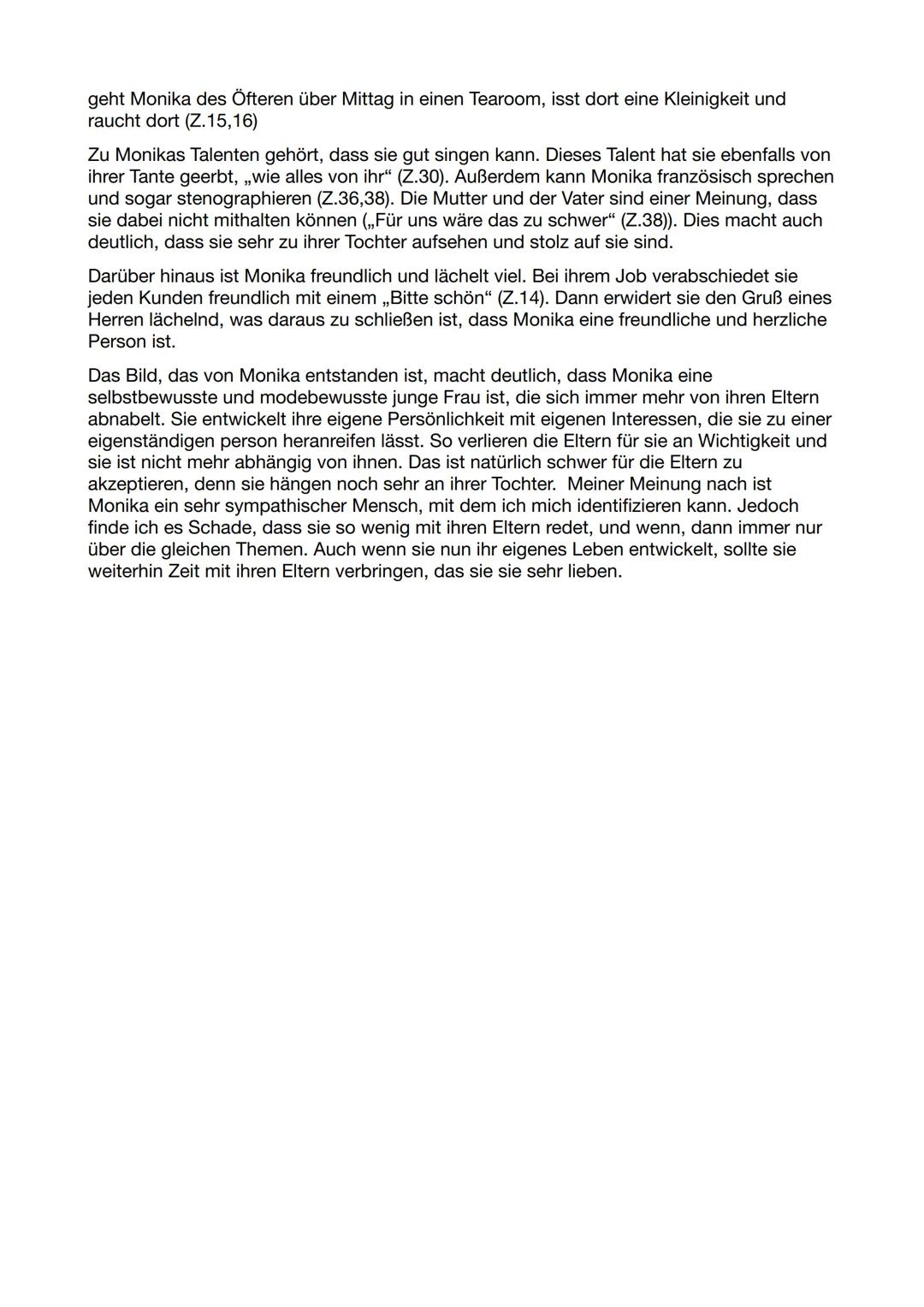 # Klassenarbeit Nr. 2 Charakteristik
In der beiliegenden Kurzgeschichte „Die Tochter", geschrieben von Peter Bichsel, geht es
um eine Famil