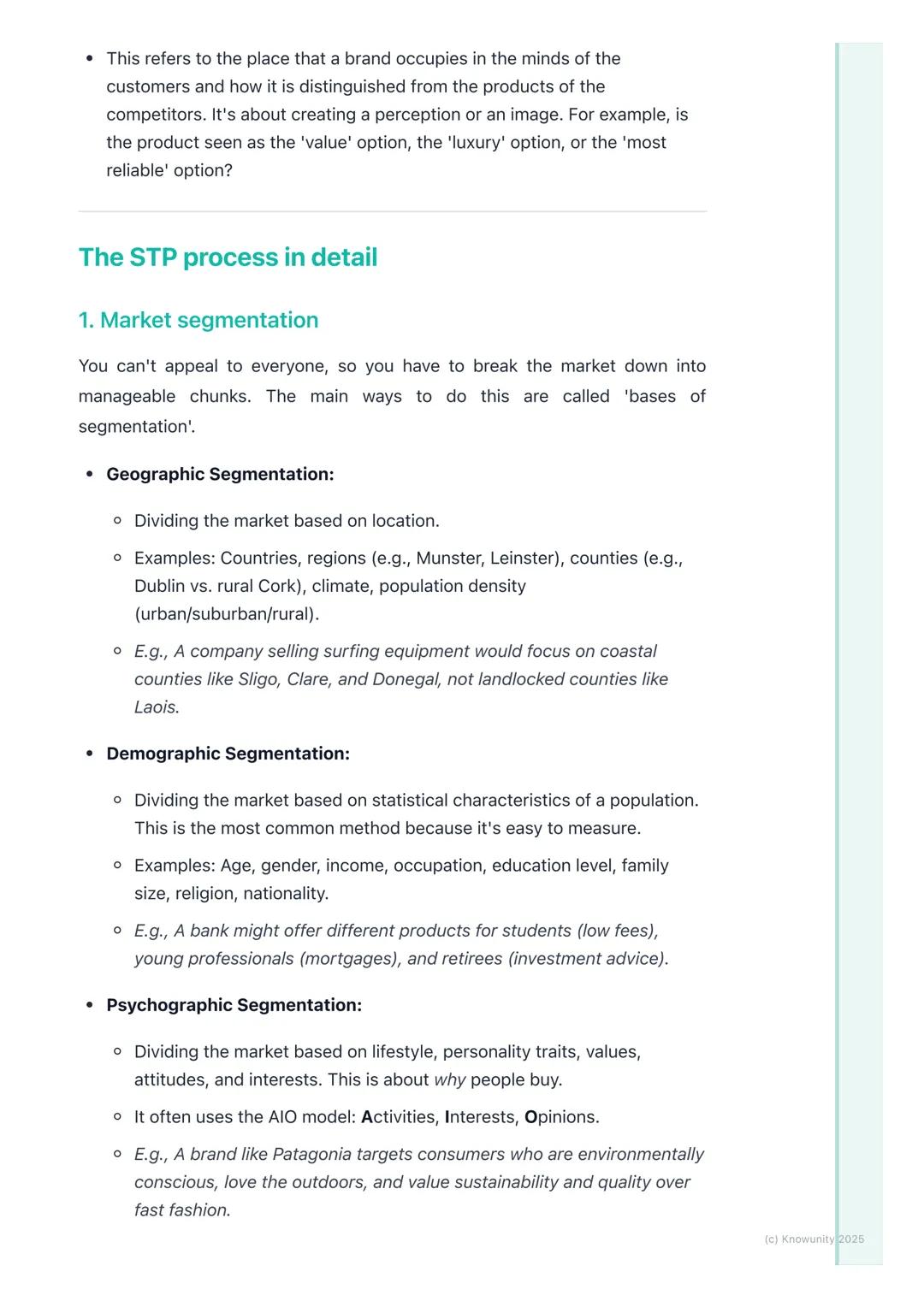 # Market Segmentation,
Targeting, and Positioning
An introduction to STP
The STP model is a core concept in marketing. It's a process that