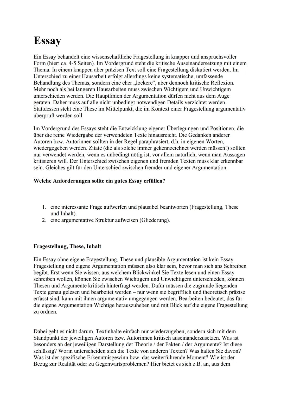 Seminarkontext, aus gelesenen Texten, Medien oder eigenen Erfahrungen einen Aufhänger und Ausgangspunkt für eine eigene Fragestellung zu ent
