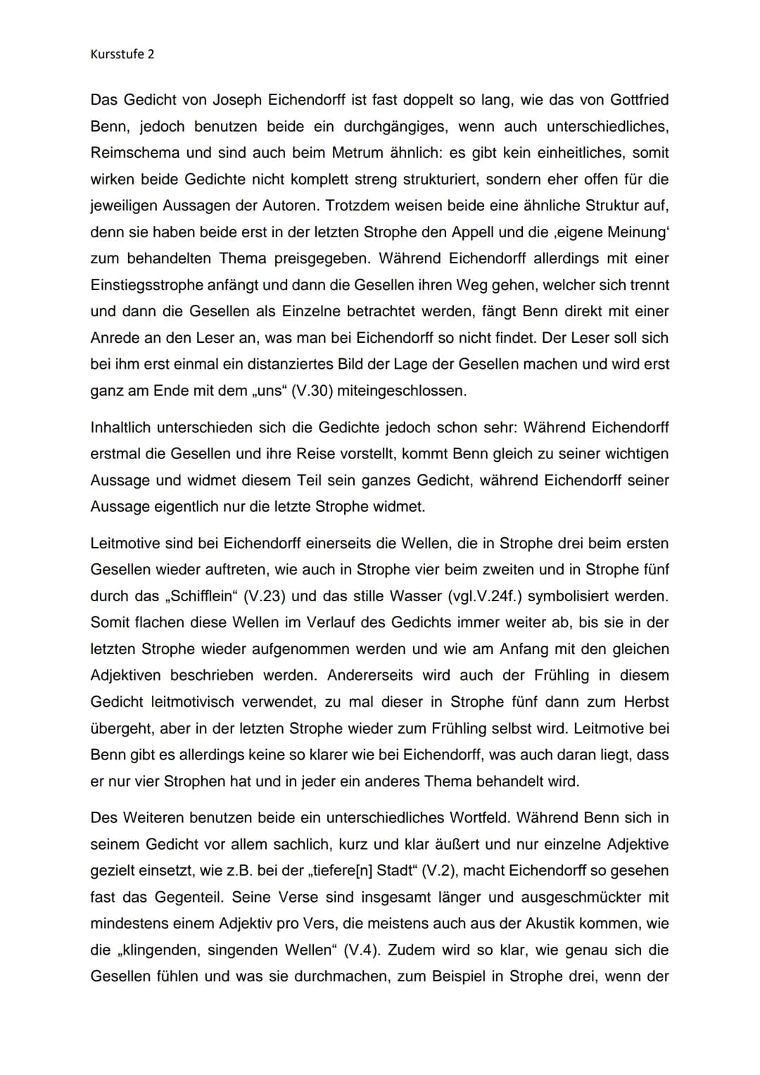 # Aufbau eines Gedichtvergleichs
## Einleitung Gedicht 1
- Basissatz (Epoche, Autor, Jahr, Titel, kurz Inhalt)
- Deutungshypothese
## Haup