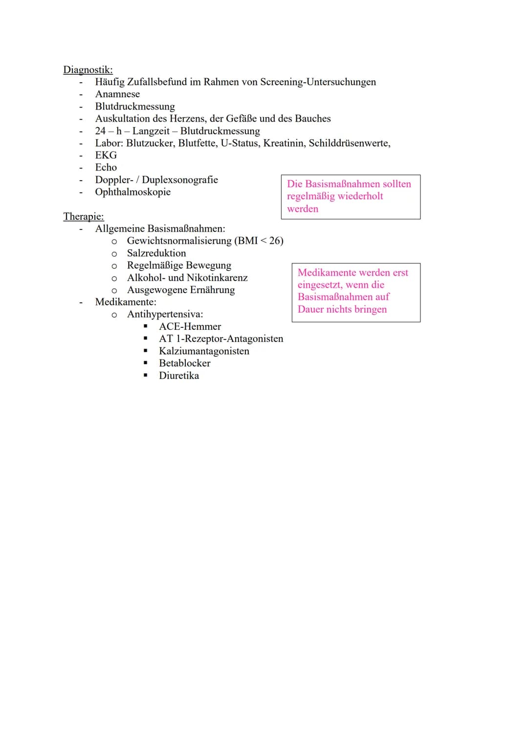 # Arterielle Hypertonie
## Definition:
- Über einen längeren Zeitraum
- Blutdruckerhöhung konstant über $140/90 mmHg$
## Pathophysiologie:
