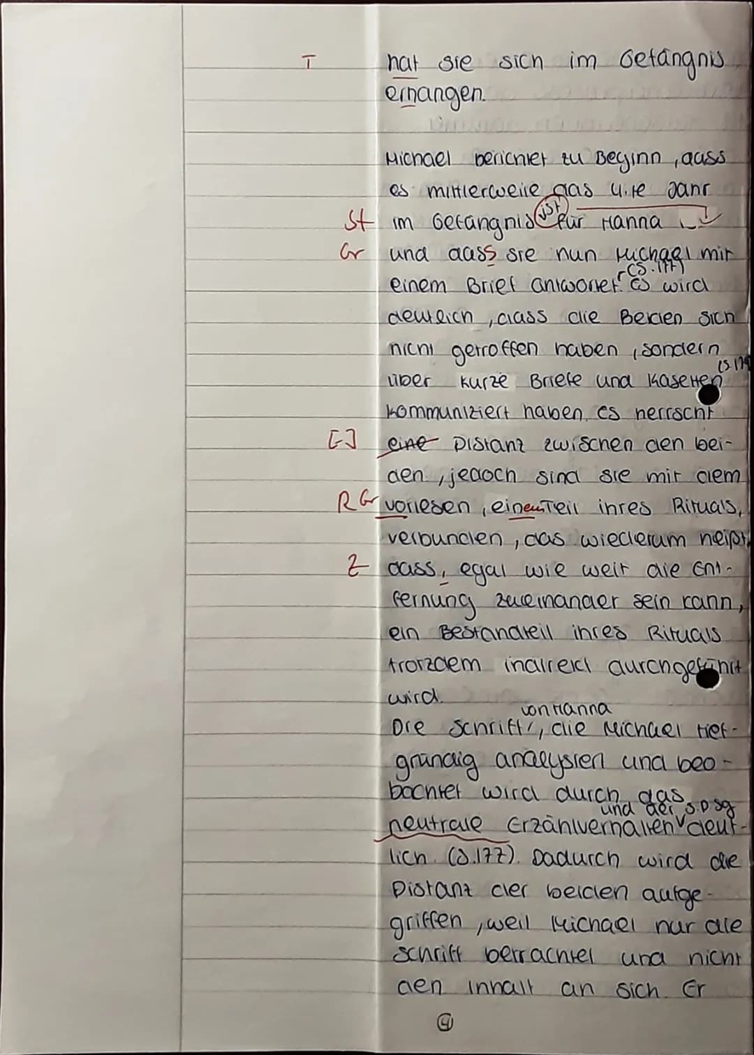 # Deutsch Klausur nr. 4
1) Der vorliegenae Textauszug (5.177-
180) aus dem Roman „Der Vorleser"
verfasst von Bernnara schlink und
veröffentl