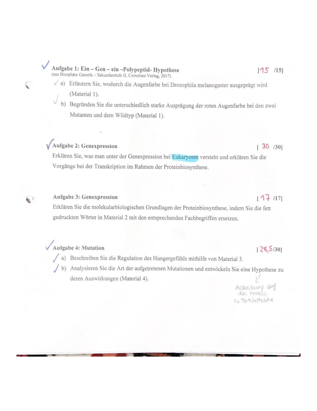 Allgemeines Q1 LK - 15 Punkte