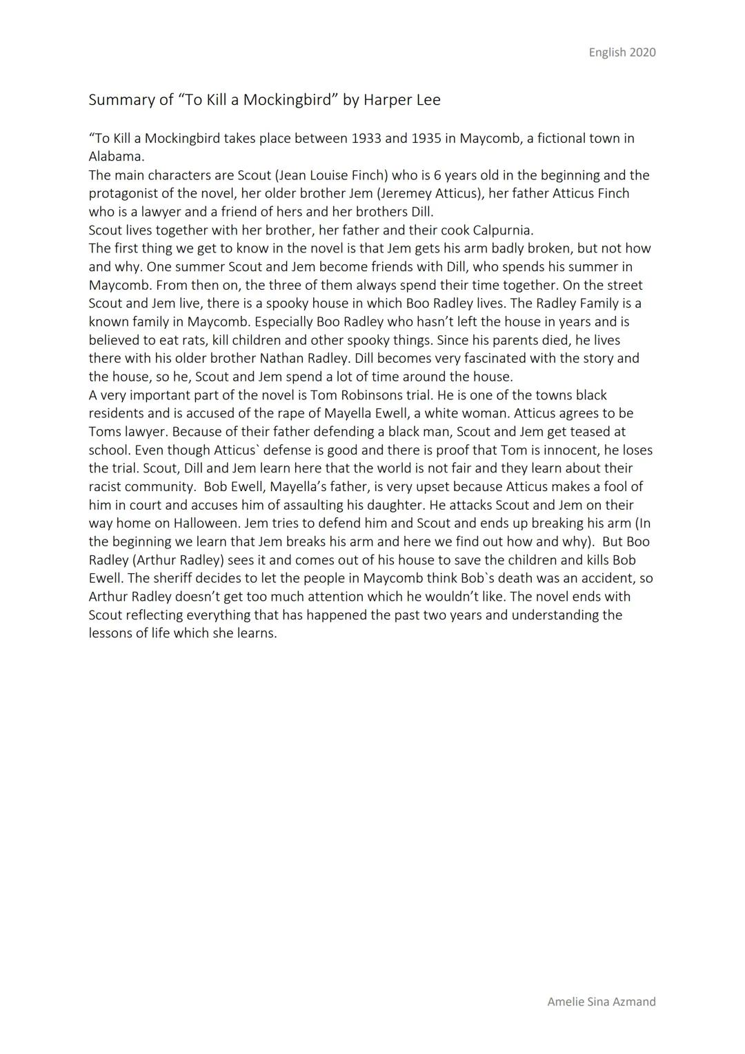 To Kill a Mockingbird