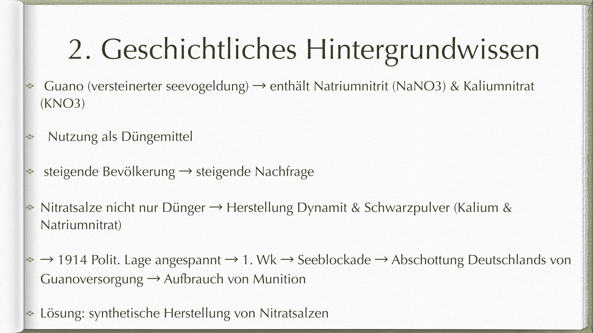 Das Haber-Bosch-
Verfahren
Brot aus Luft? Gliederung
1. Begründer Fritz Haber & Carl Bosch
1.1 Fritz Haber
1.2 Carl Bosch
2. Geschichtliches