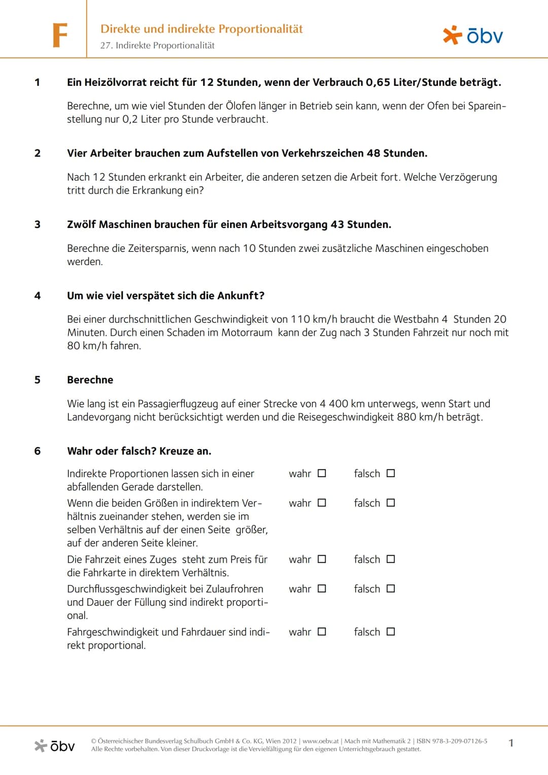 # Textaufgaben zu den Proportionalitäten
## Direkte Proportionalität
1) Für das Backen einer Torte braucht Karlas Mutter 4 Eier. Wie viele