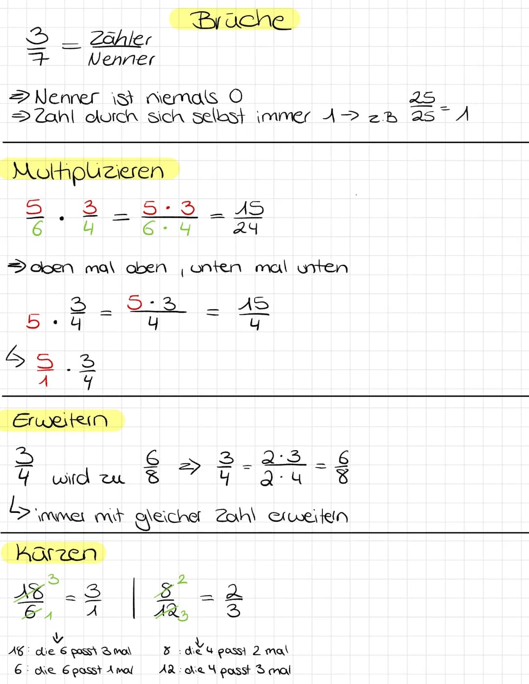 # Addieren/Subtrahieren
=> zum berechnen muss man einen Hauptnenner haben, beide Nenner müssen gleich sein bzw. gleich gemacht werden
$ \f