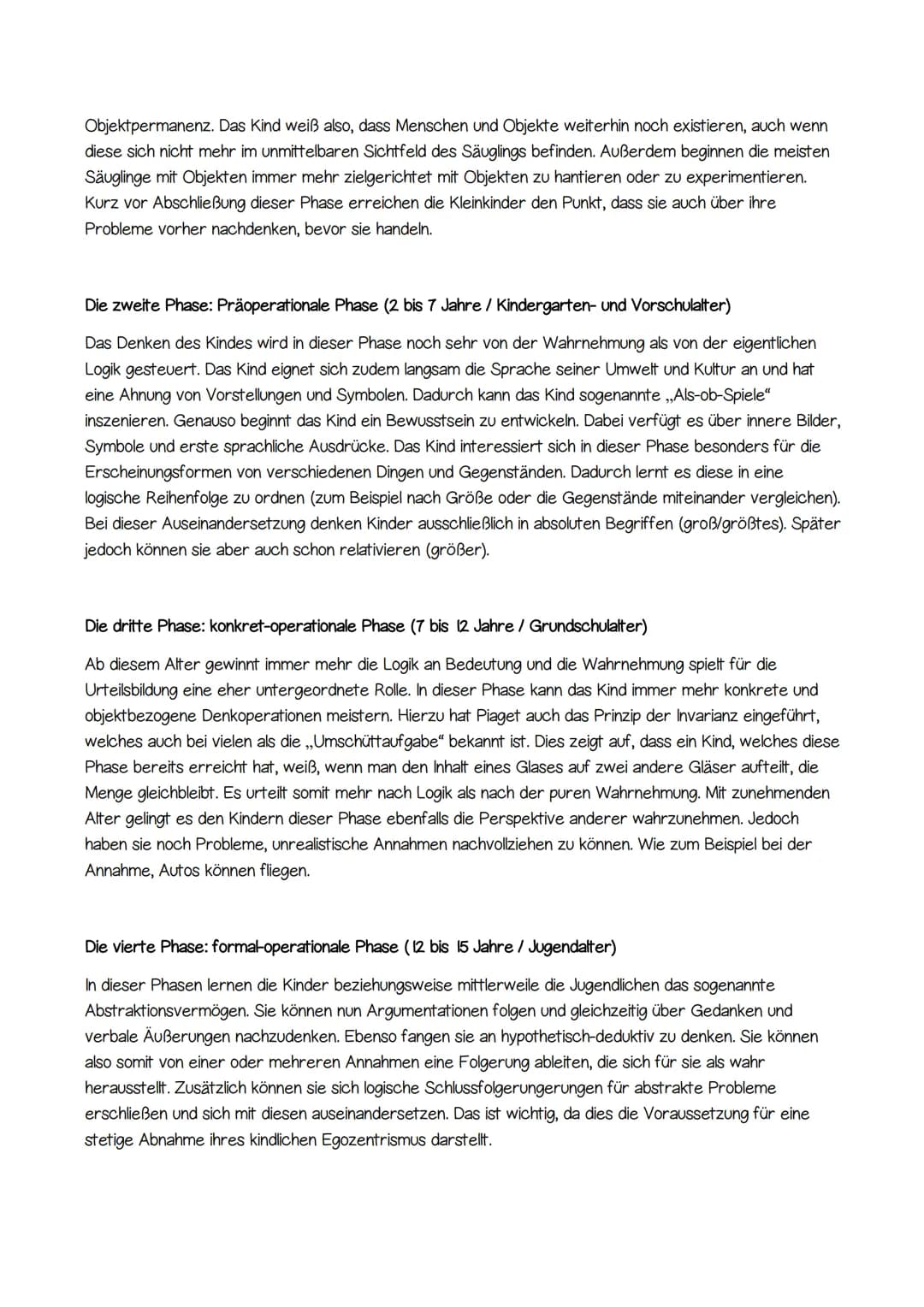 # Lernjob Entwicklungstheorien: Kognitive Entwicklung nach Jean Piaget
## I. Klärung der Grundbegriffe der Theorie Piagets
### Adaption
Mit