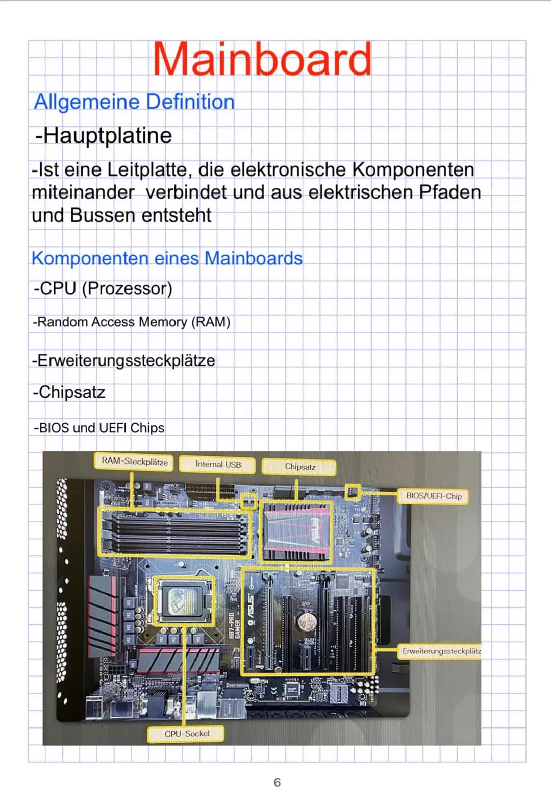 # Mainboard Formfaktoren
## ATX
- Häufigster Formfaktor
- Bietet Platz für E/A Schnittstellen
- Wird mit einem 20-poligen Streckbinder verbu