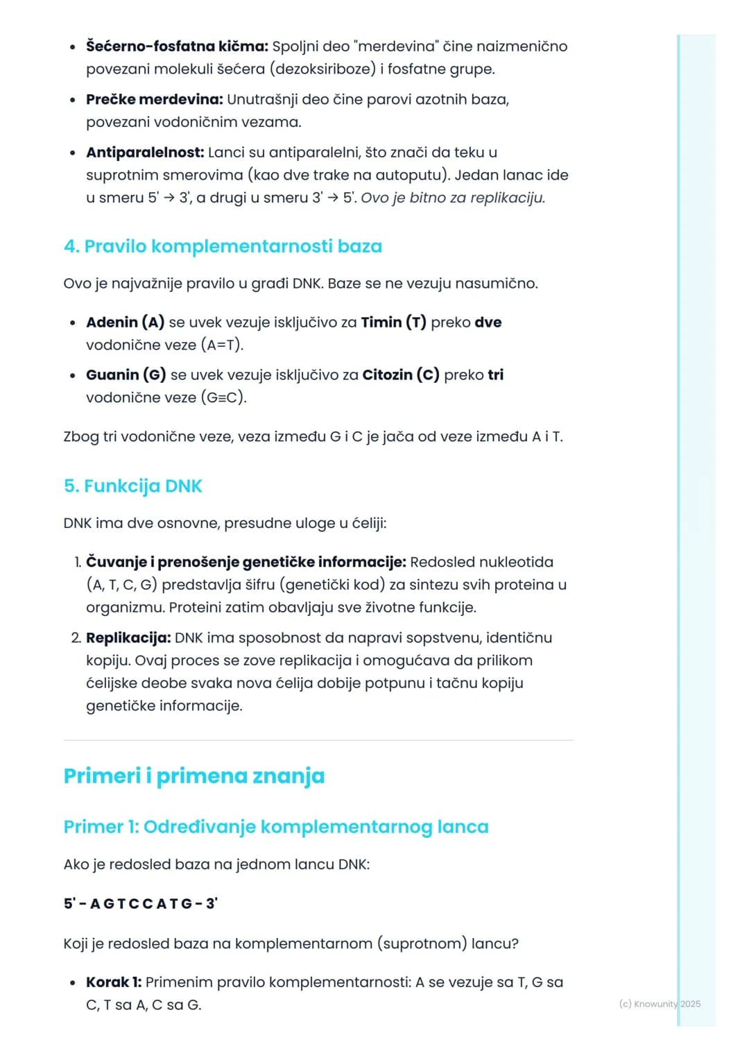 # Građa i funkcija DNK
Uvod u DNK
Dezoksiribonukleinska kiselina, ili skraćeno DNK, je ogroman molekul koji
se nalazi u našim ćelijama. On