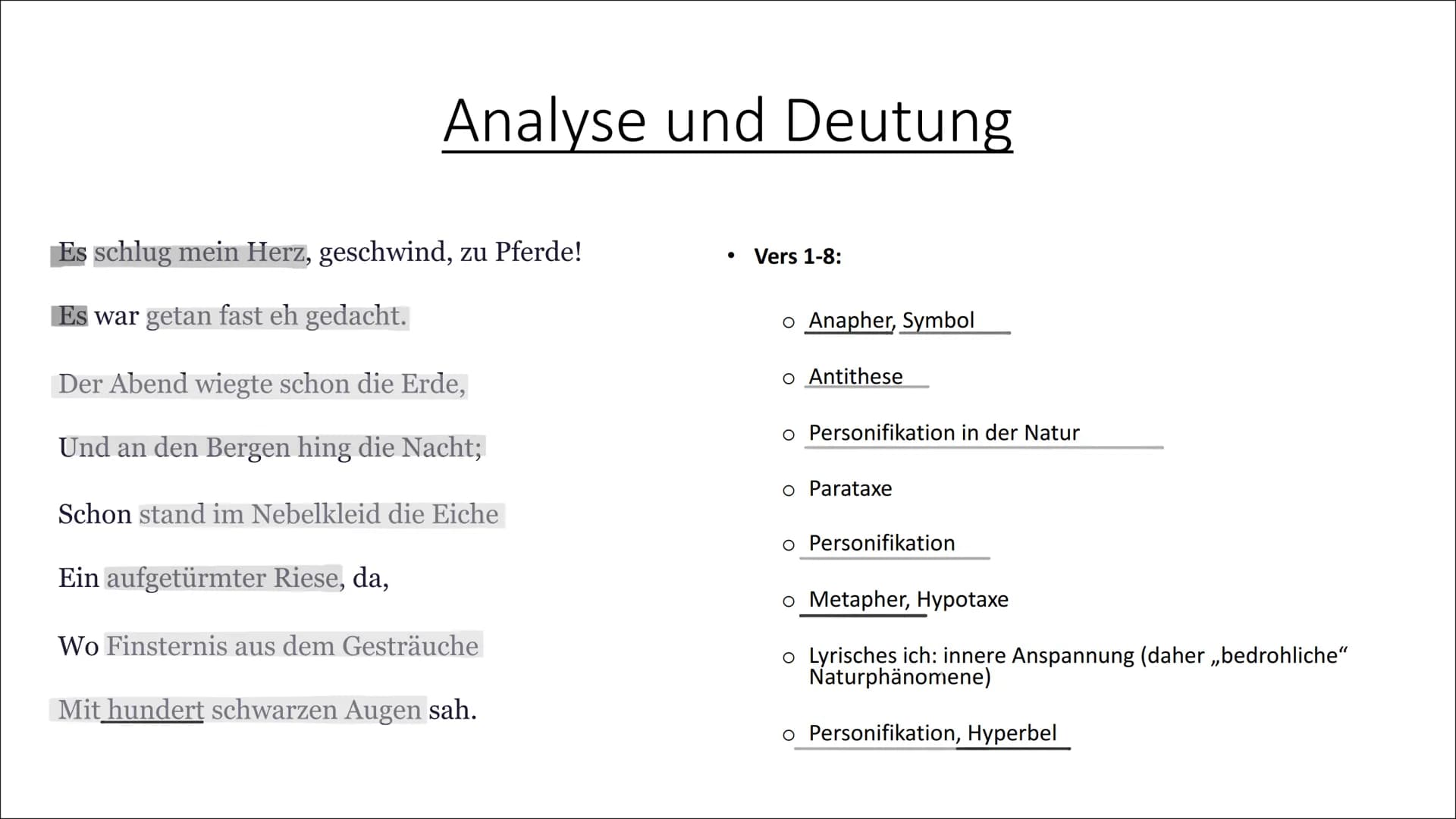 "Willkommen und Abschied"
von
Johann Wolfgang von Goethe Willkommen und Abschied
Gedicht von Johann Wolfgang von Goethe Gliederung
1. Hinter