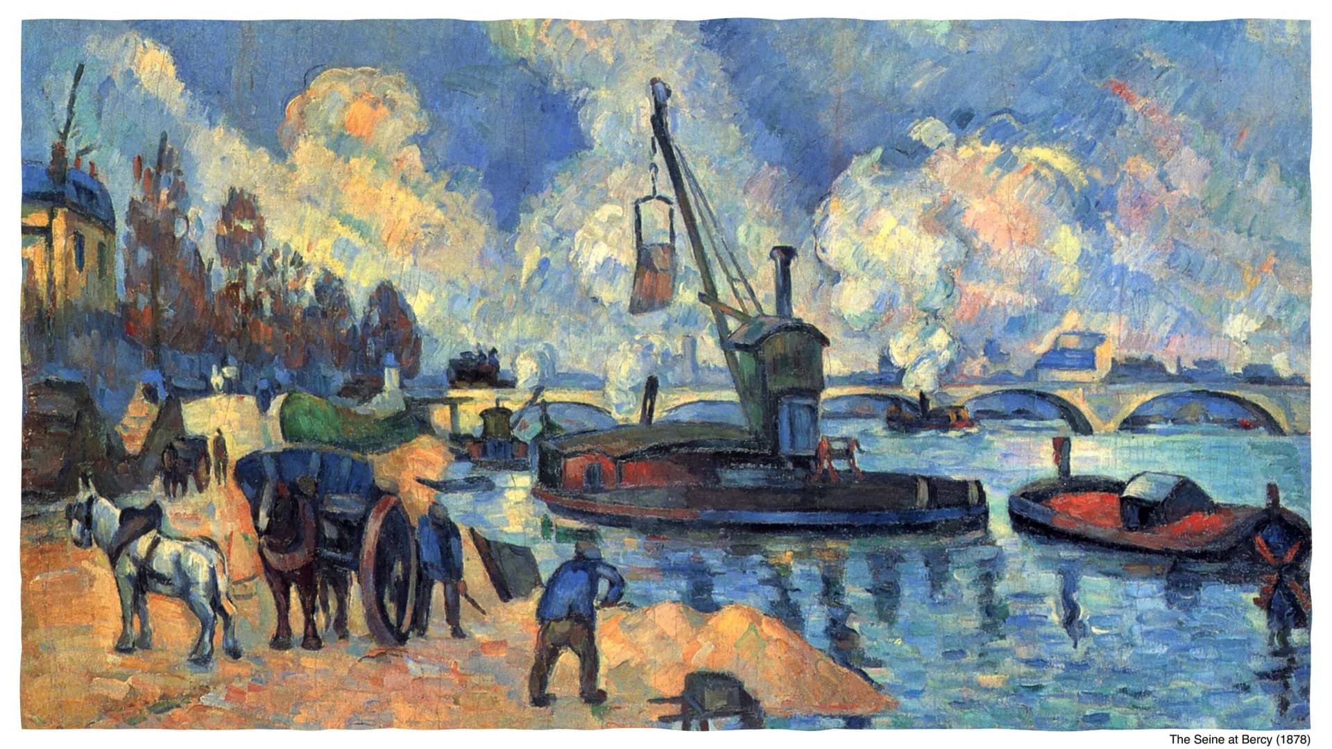 IMPRESSIONISMUS
JASMIN ERK A22DE1 PAUL
CEZANNE The Seine at Bercy (1878) EDOUARD MANET Die Barke (1874) BERTHE
MORISOT Eugène Manet on the