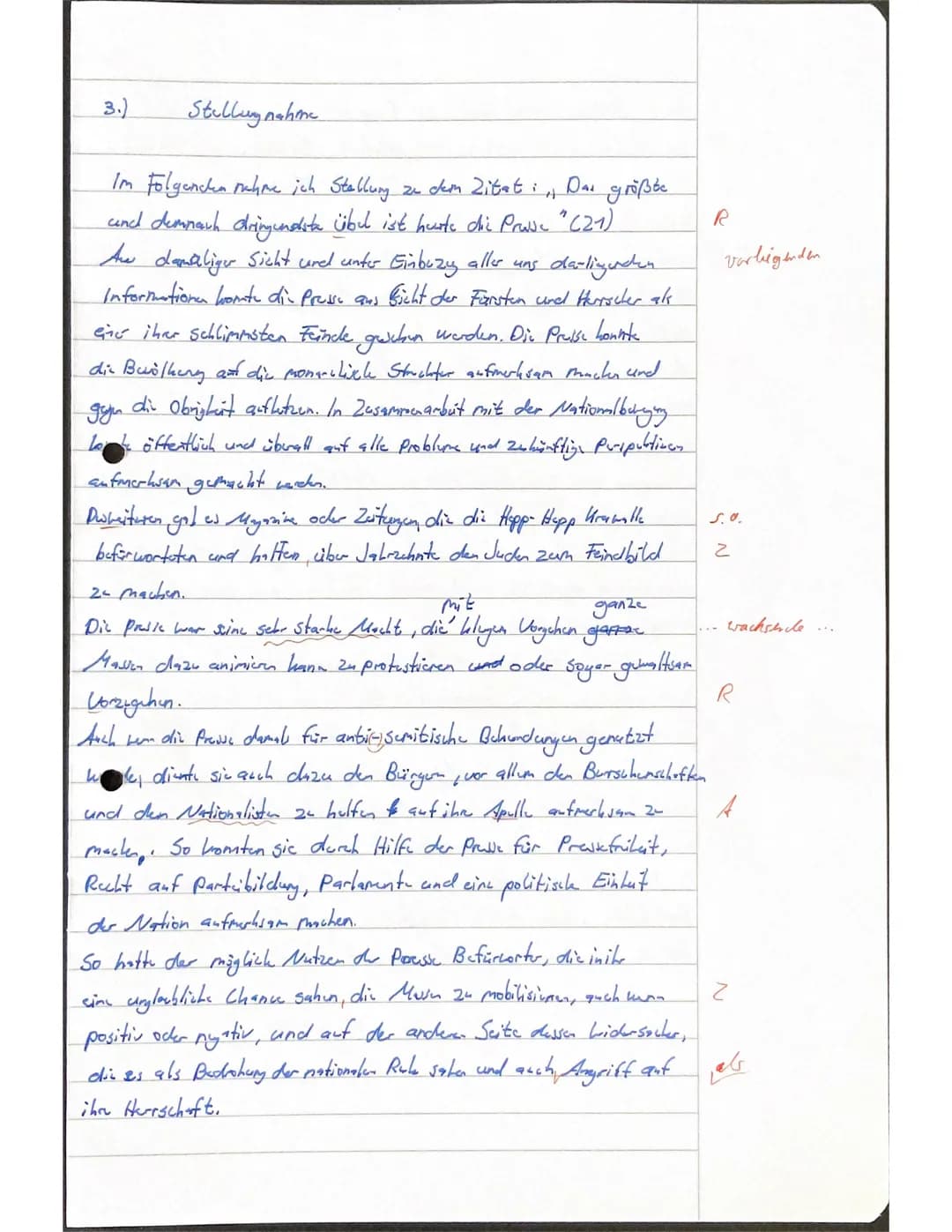 Grundkurs Geschichte 11.1.
01.10.2021
1. Klausur
Nach dem Mord des Burschenschaftlers Carl Ludwig Sand an August v. Kotzebue entwickelte d