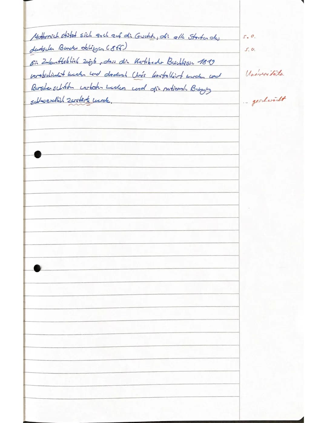 Grundkurs Geschichte 11.1.
01.10.2021
1. Klausur
Nach dem Mord des Burschenschaftlers Carl Ludwig Sand an August v. Kotzebue entwickelte d