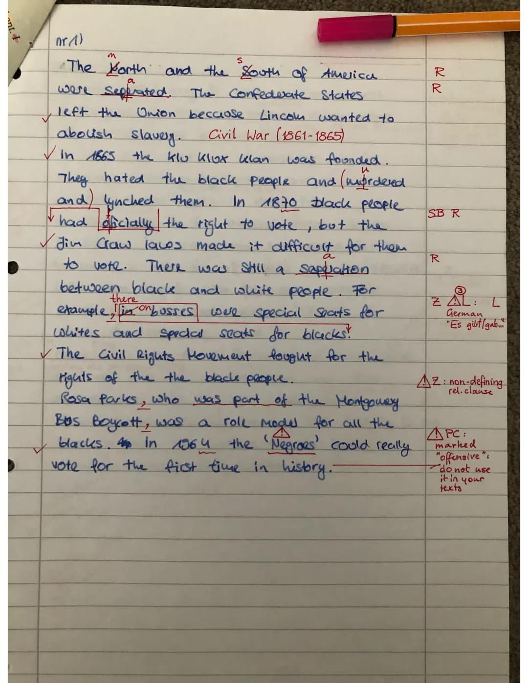 STABILO point 88 fine 0,4 (KS 1.2)
30th June 2017
AR: "separation", "independence", "phrase"
CLASS TEST No.4 G: apostrophe with the "s" geni
