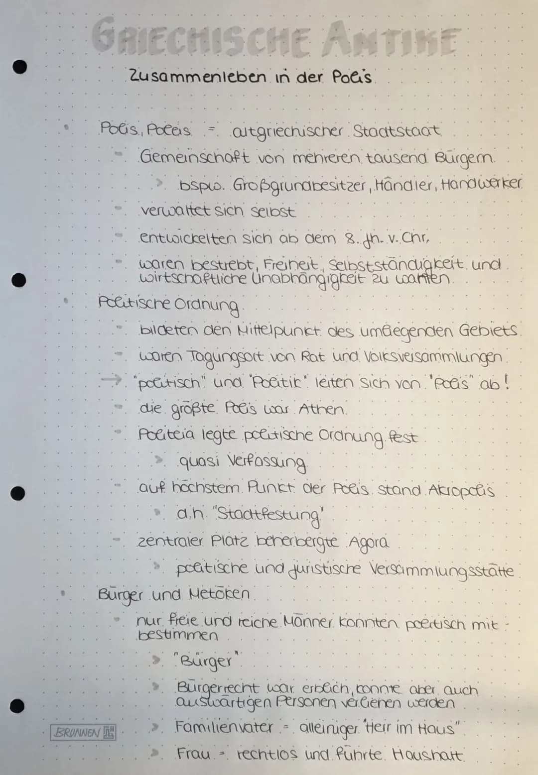 # GRIECHISCHE ANTIKE
## Politische Begrifflichkeiten
- Aristokratie
- Staatsform, in der Herrschaft von qualifizierter und privilegierter