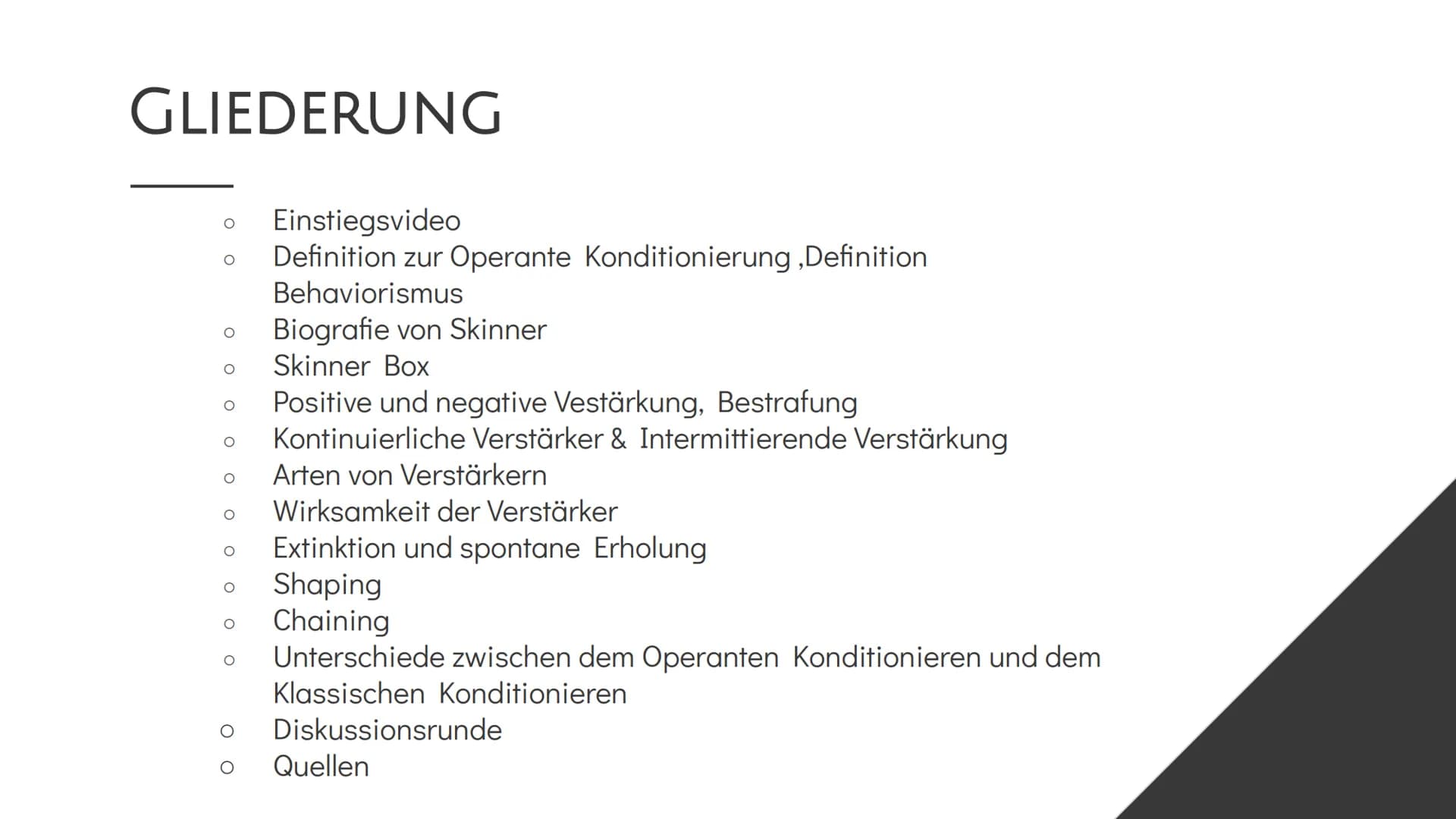 # Operante Konditionierung
27.04.2021
## Definition
Operante Konditionierung: Bei einer Operanten Konditionierung wird auf die Auftrittshäu