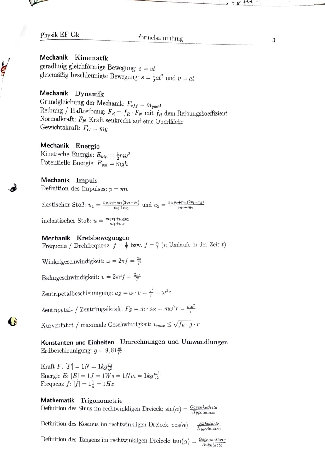 # Physik
Klausur EF 3/18/19
Name:
Thema:
Datum:
Kurs:
Kreisbewegungen und Energieerhaltung
12.04.19
Physik EF Gk
Erlaubte Hilfsmittel:
- Gra