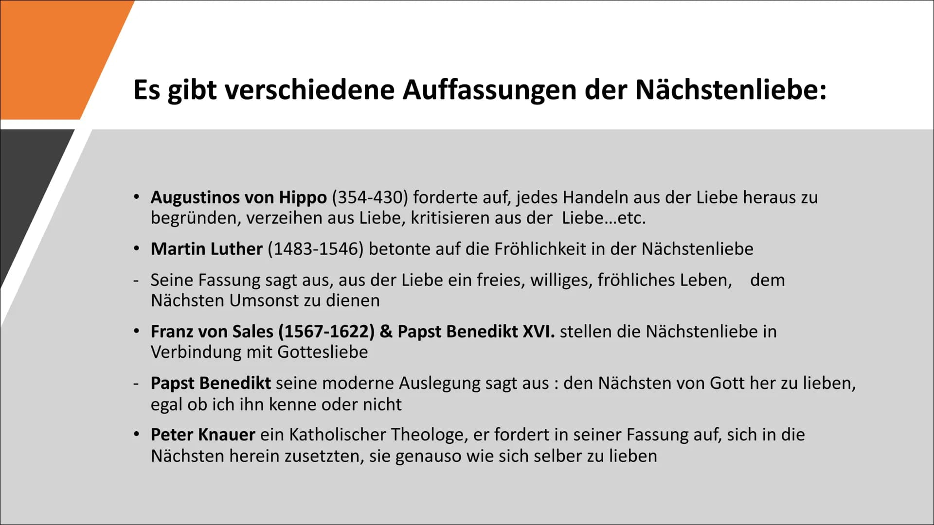 # Christliche Ethik
Handout von Jill, .....
## Gleichnis: Der barmherzige Samariter
* Bildlich dargestellter Sachverhalt
* Zeigt den Leut