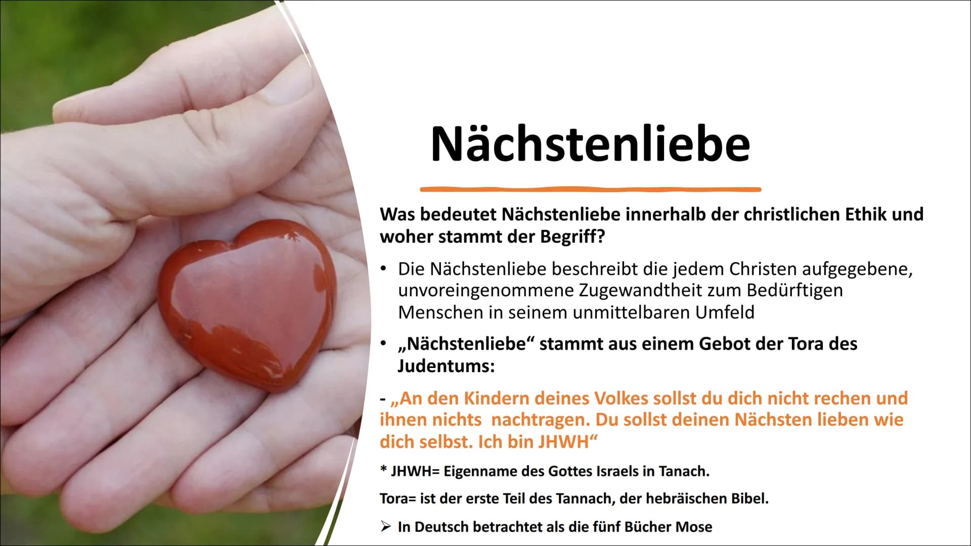 # Christliche Ethik
Handout von Jill, .....
## Gleichnis: Der barmherzige Samariter
* Bildlich dargestellter Sachverhalt
* Zeigt den Leut