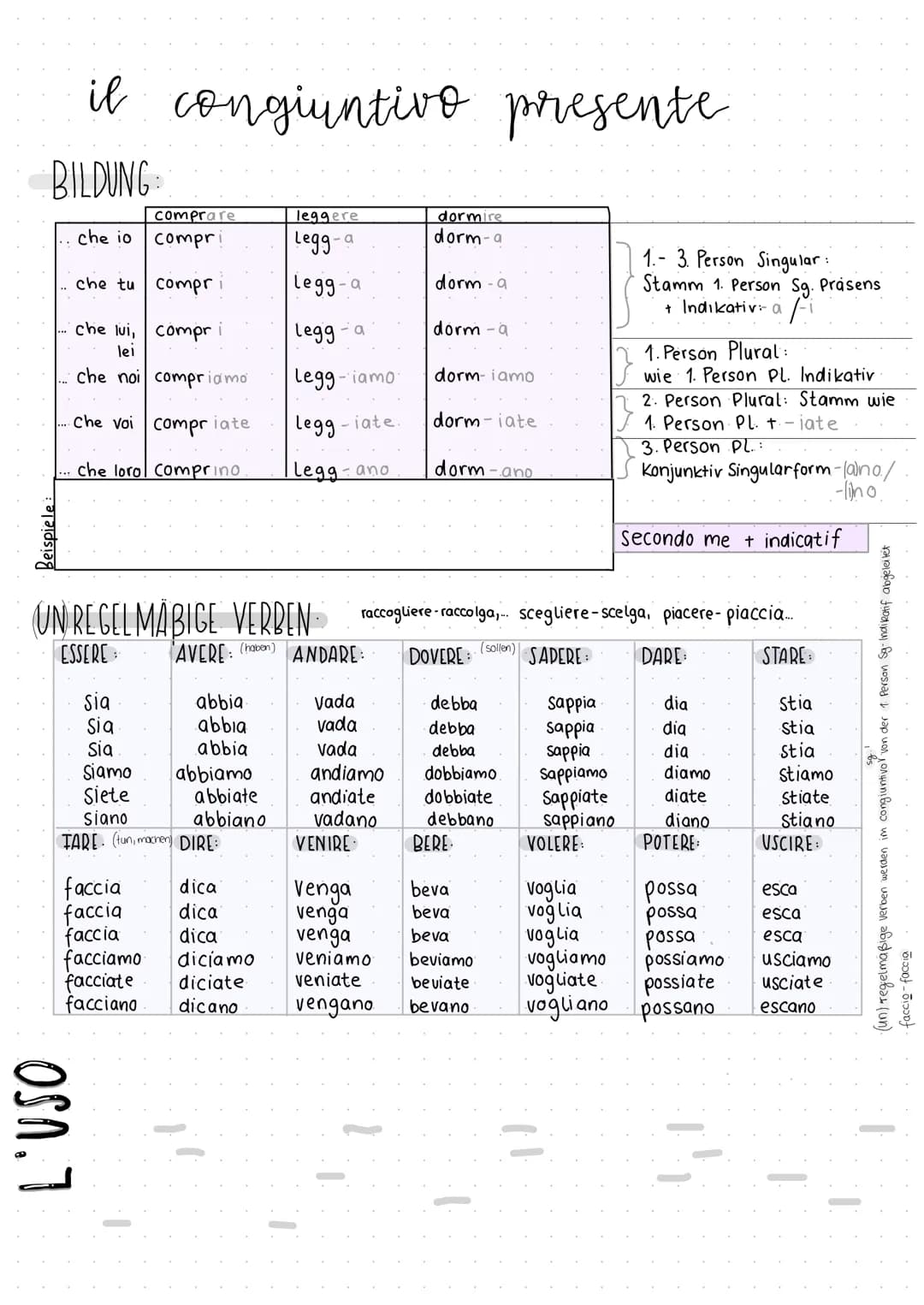 imperativo diretto e indiretto
(di cortesia)
# IMPERATIVO DIRETTO
## 2 Person Singular
(tu)
- fare-Verben => 3. Person Sg. -> Parla!
- ire