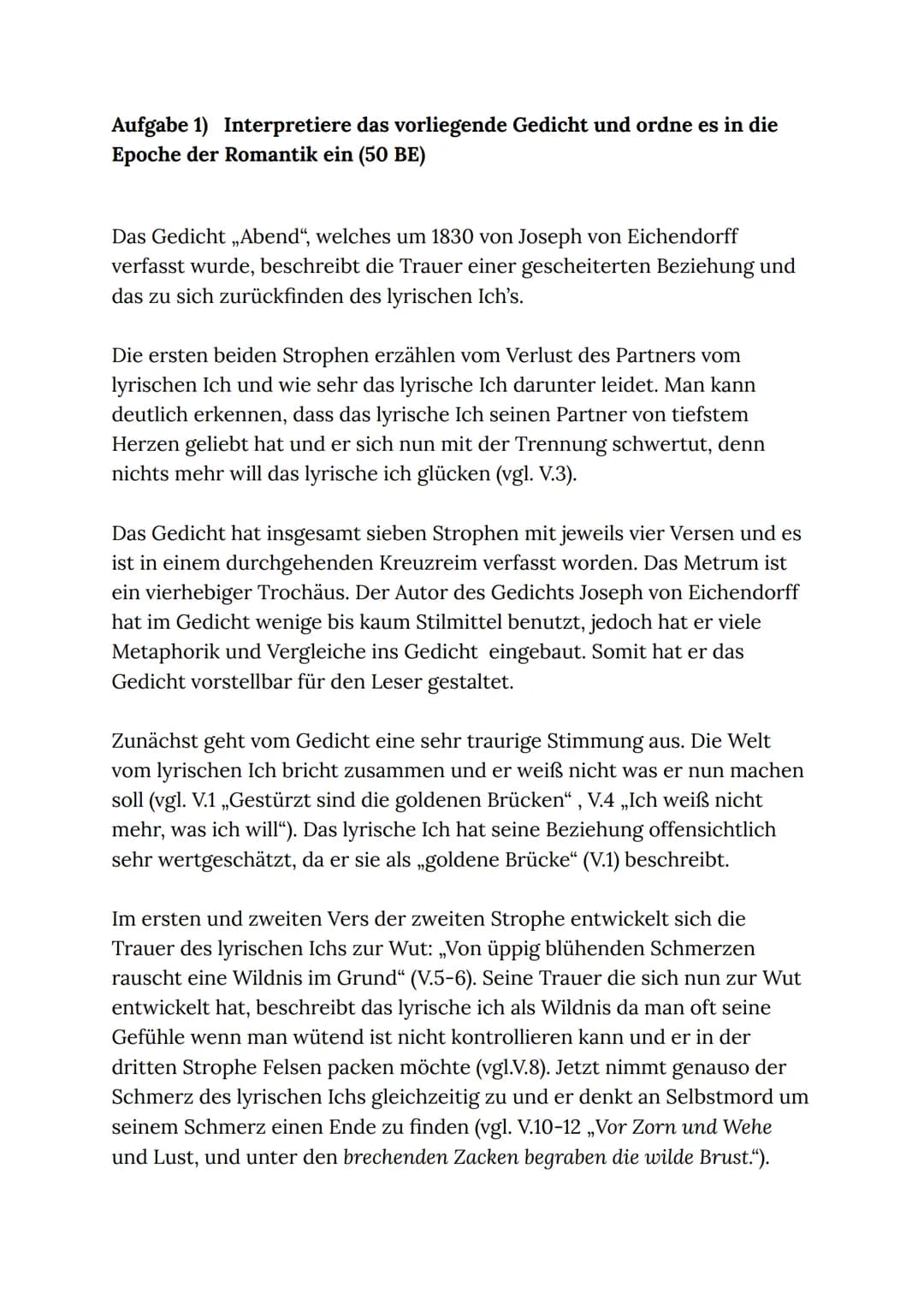 NBS
RODERMARK
LNW NR. 1
Thema: Interpretation eines romantischen Gedichts
Gestellt am: 08.10.2021
Abgabe am: 29.10.2021
Deutsch | Gk12e+f
