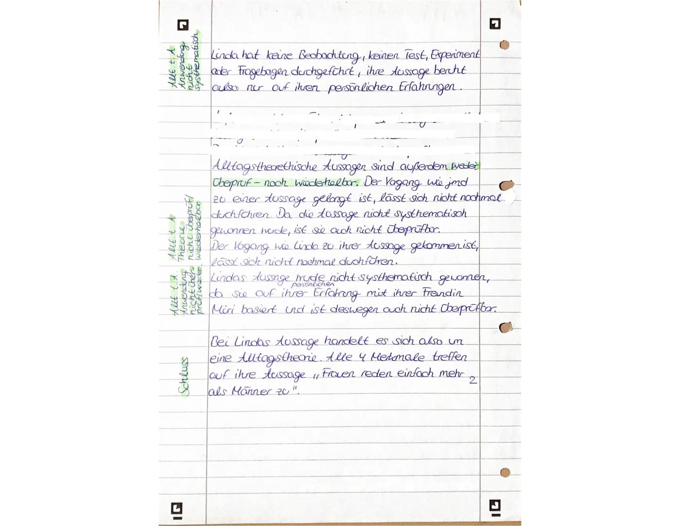 # FACHAUFSATZ-ALLTAGSTHEORIEN
## Definition
Alltagstheoren sind in der Regel subjektir, nicht
Überprüfbor, nicht systhematisch gewonnen & b