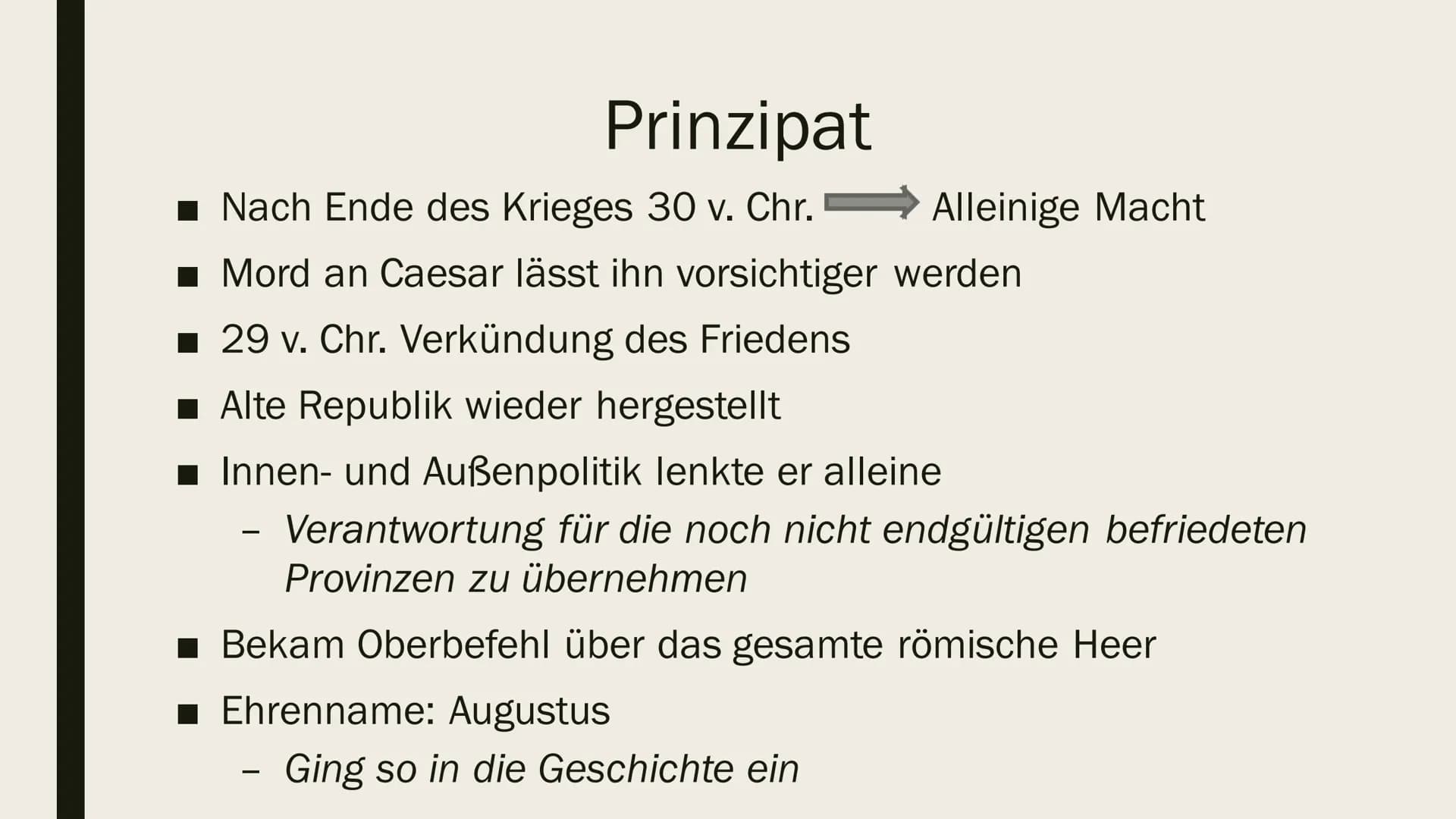 KAISER
AUGUSTUS
Eine Präsentation von und Ilinca
Michels # Inhalt
- Allgemeines
- Kindheit und Jugend
- Der Nachfolgestreit
- Triumvirat
- D