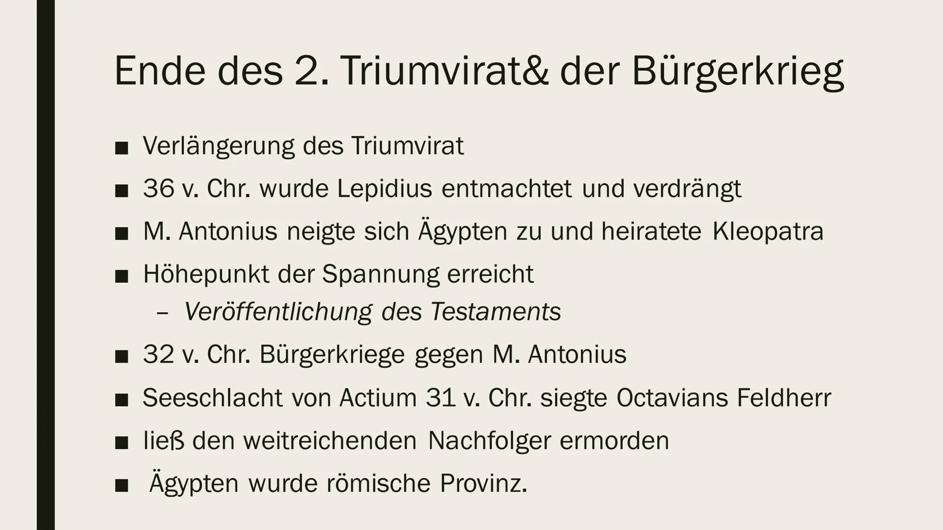 KAISER
AUGUSTUS
Eine Präsentation von und Ilinca
Michels # Inhalt
- Allgemeines
- Kindheit und Jugend
- Der Nachfolgestreit
- Triumvirat
- D