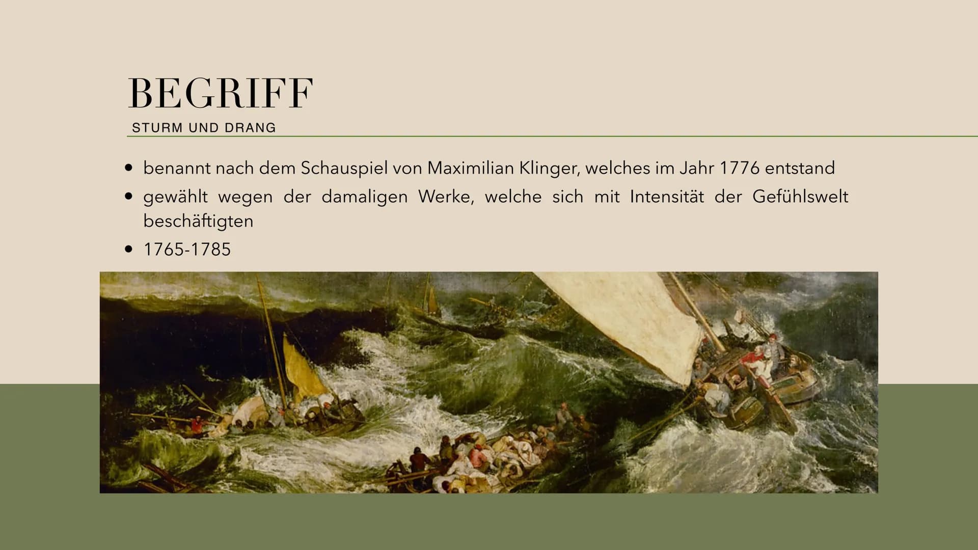 ## STURM UND DRANG
ES SCHLUG MEIN HERZ, GESCHWIND, ZU
PFERDE!
ES WAR GETAN FAST EH GEDACHT.
DER ABEND WIEGTE SCHON DIE ERDE,
UND AN DEN BER