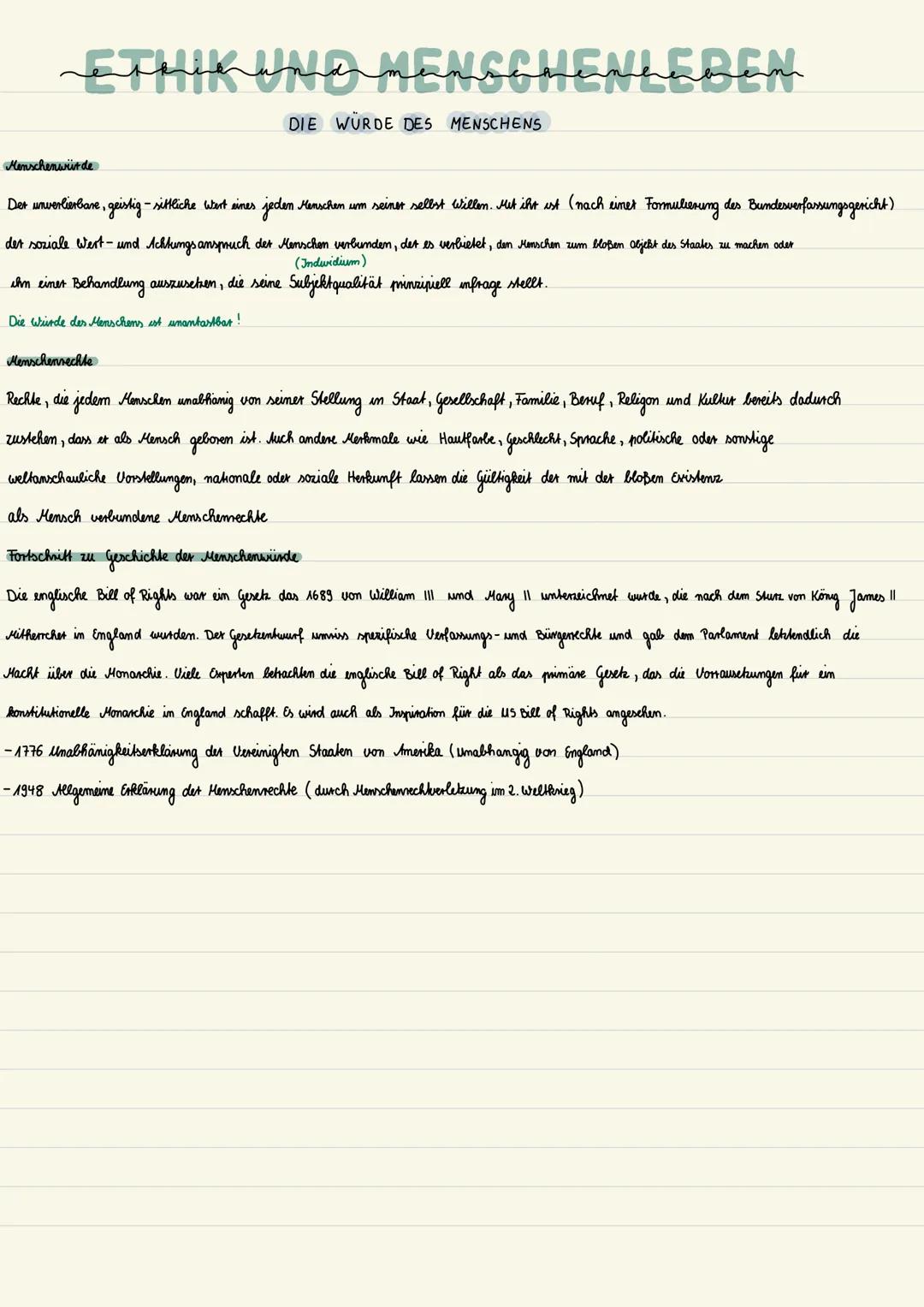 Menschenrechte Menschenwürde