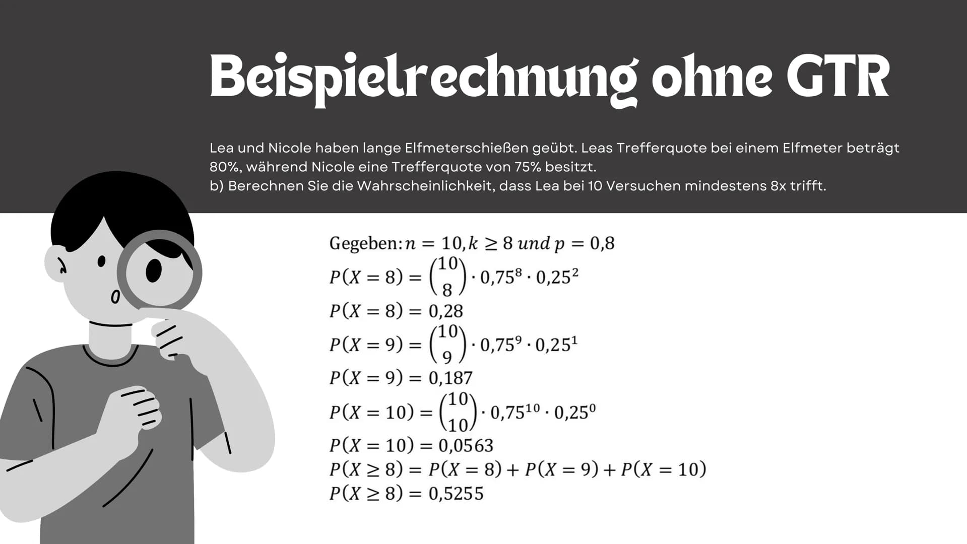 BINOMIALVERTEILUNG
Von Lea und Nicole # Teil 1
1
Bernoulli
2
Binomialverteilung # Bernoulli -
## EXPERIMENT
Als Bernoulli-Experiment bez