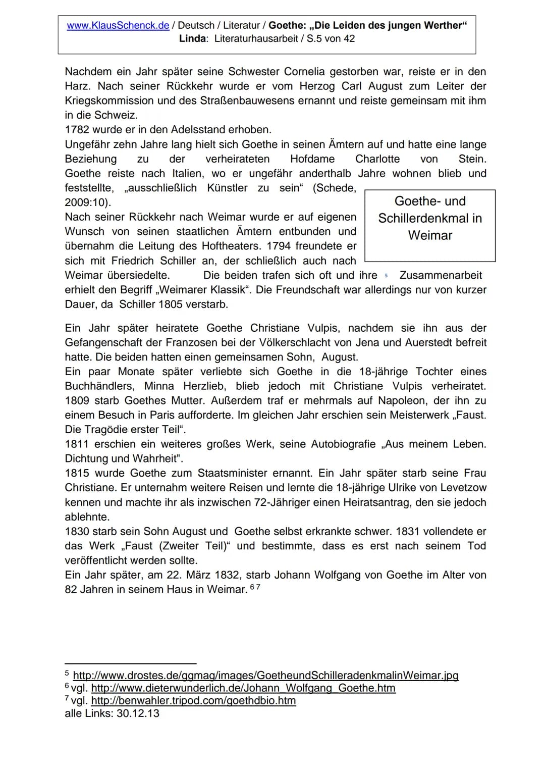 # LITERATURHAUSARBEIT
## DIE LEIDEN DES JUNGEN WERTHER
Dichter:
Johann Wolfgang von Goethe
Titel: Die Leiden des jungen Werther
Verfasser: