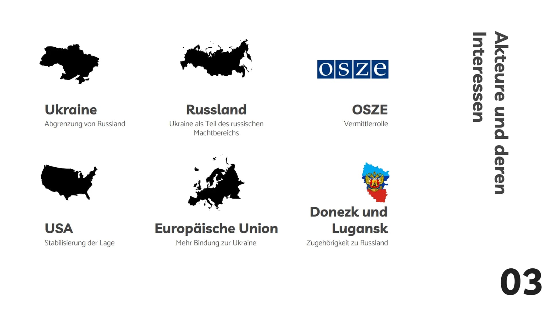 # Handout: Ukraine-Konflikt
## Basis Informationen:
> Konflikt zwischen (Ost) Ukraine und Russland
> November 2013 - Heute (Aber bereits la