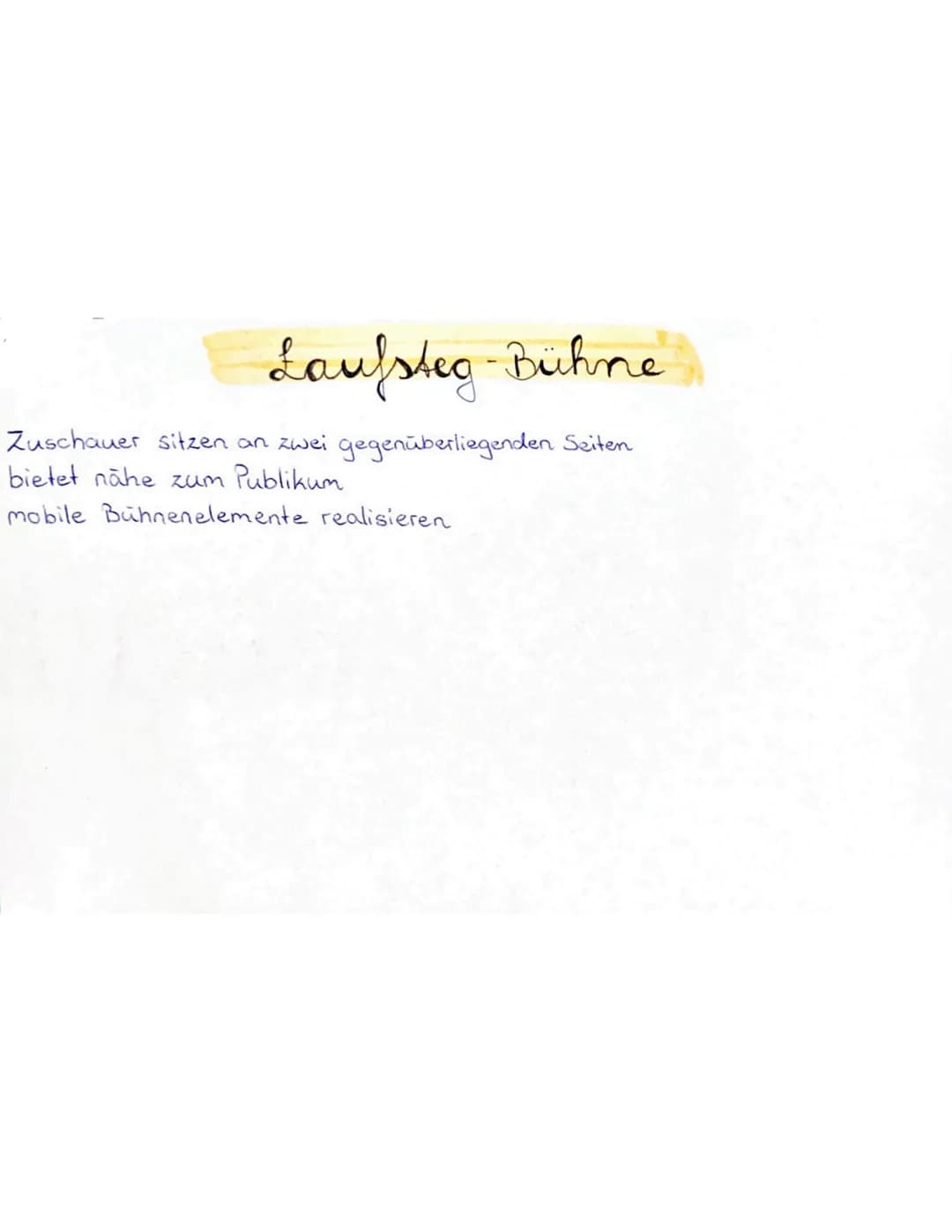 Guckkastenbühne
Theater
- Vorstufe = Kulissentheater
- von einer Seite einsehbar für Perspektive
- Setzte sich im 19. Jahrhundert als Standa