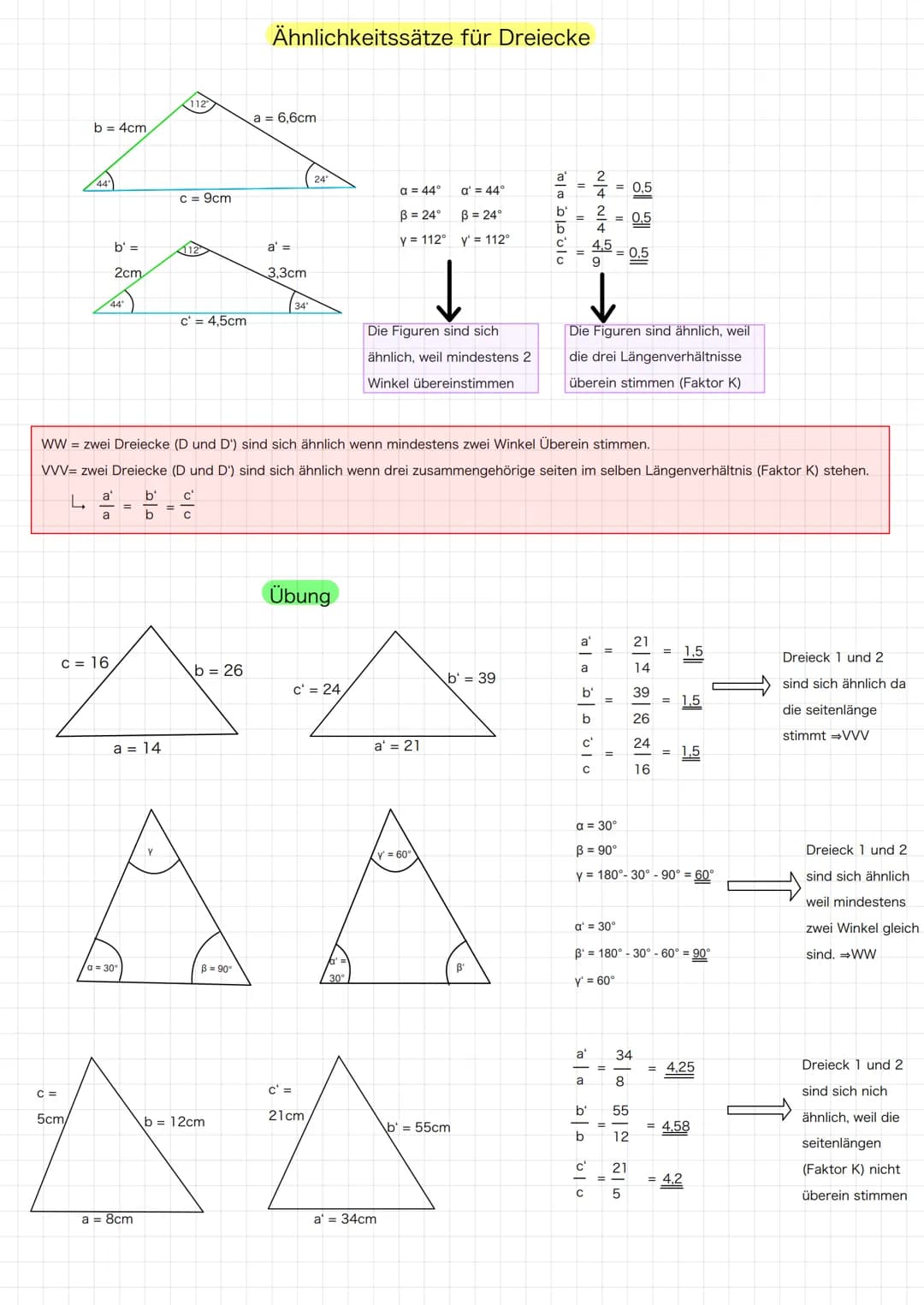 # Faktor K
K = 3
1cm
Vergrößert
K = $\frac{1}{3}$
2cm
Verkleinert
Bei vergrößern oder verkleinern werden alle seitenlängen mit demsel