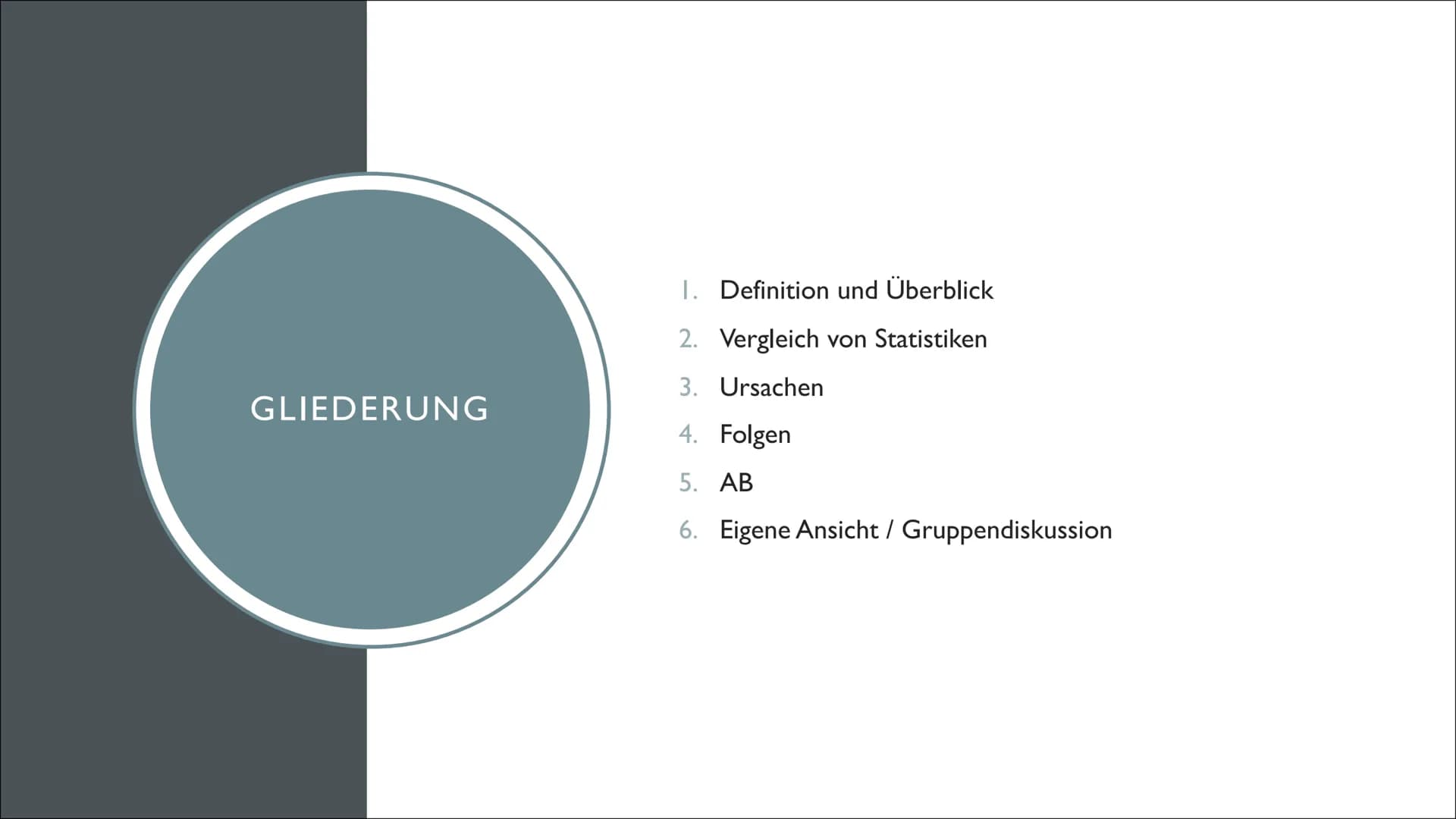 1. Wir bewegen uns jetzt so ein bisschen von nüchternen Fakten bis zur Urteilsbildung, also fangen wir bei den Grundlagen an:
meistens auf G