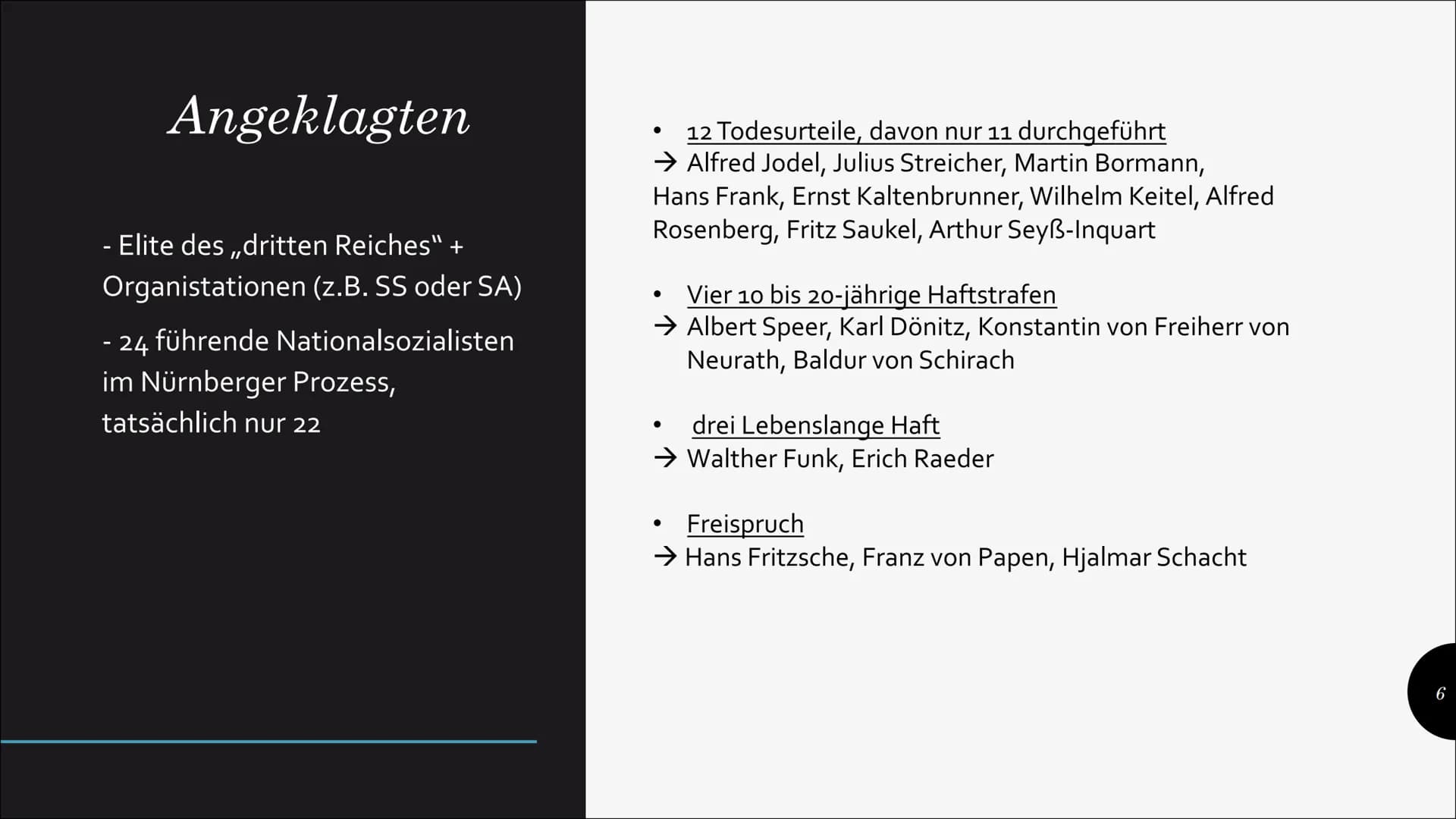 # Nürnberger Prozess
EIN PROZESS GEGEN KRIEGSVERBRECHER
Die Nürnberger Prozesse waren eine Reihe von
Gerichtsverfahren, bei denen die NS-Ha