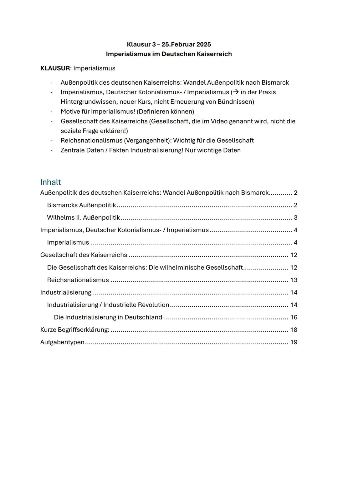 # Außenpolitik des deutschen Kaiserreichs: Wandel
# Außenpolitik nach Bismarck
Bismarcks Außenpolitik
- Bismarcks Bündnissystem
- Außenpol