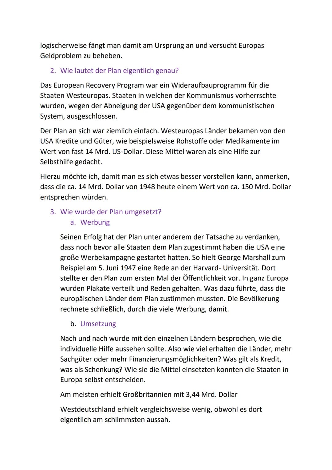 # Marshall-Plan
Europa nach dem zweiten Weltkrieg ein Trümmerfeld. Nicht nur die Städte sind davon betroffen, sondern auch die Wirtschaft,