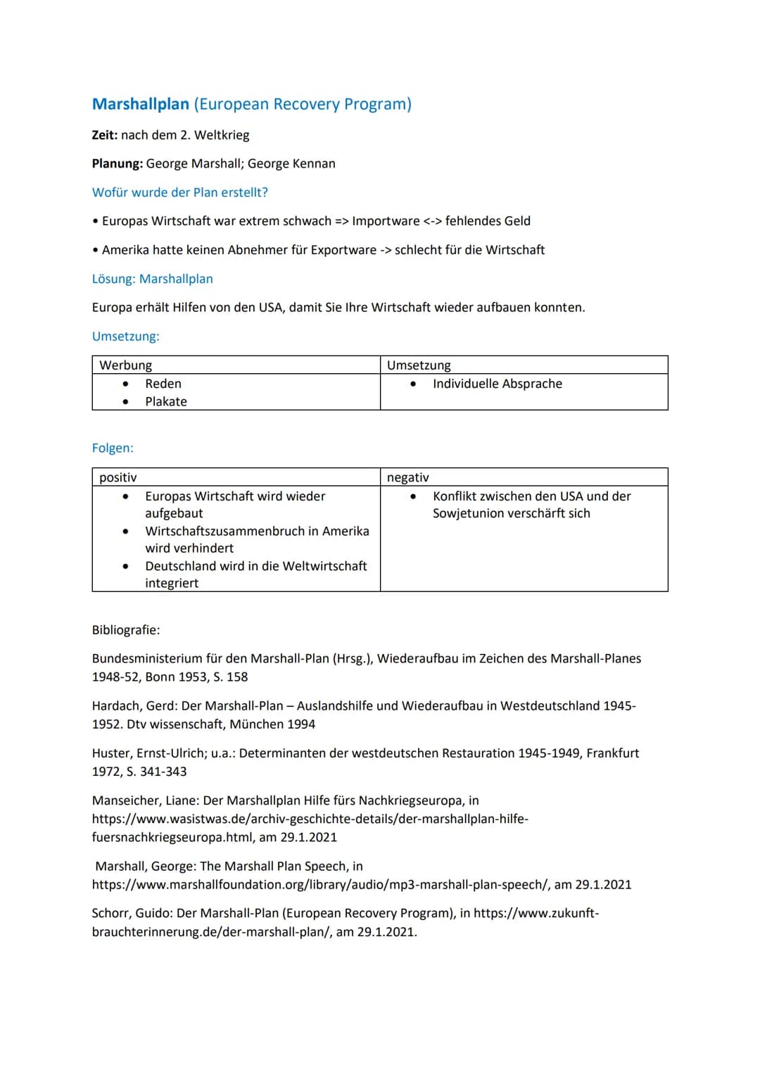 # Marshall-Plan
Europa nach dem zweiten Weltkrieg ein Trümmerfeld. Nicht nur die Städte sind davon betroffen, sondern auch die Wirtschaft,