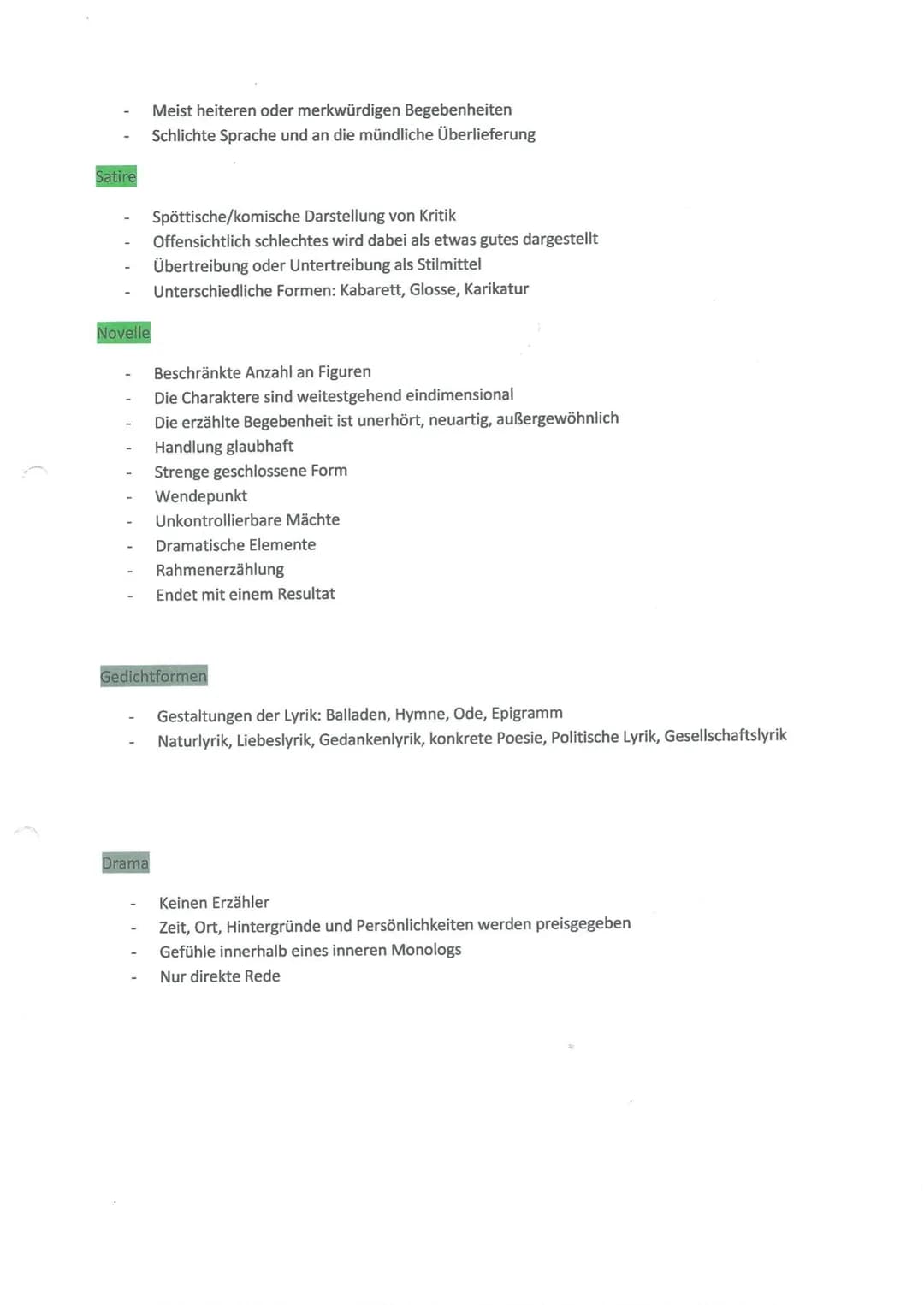 # Dramatische Texte
## Aufbau
- Exposition
- Erregender Moment
- Höhe-/Wendepunkt
- Fallende Handlung
- Katastrophe
# Epische Texte
In der